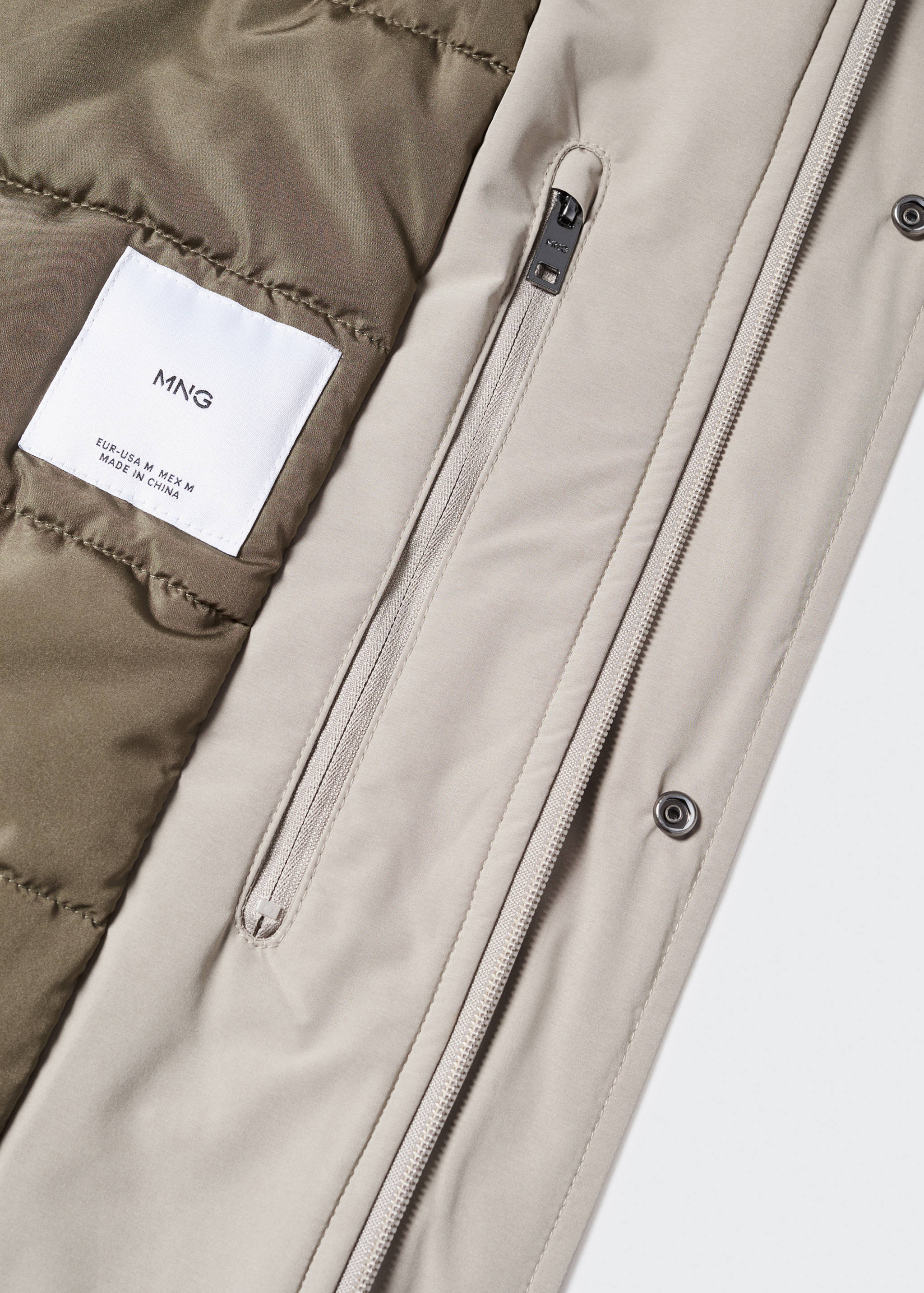 Quilted hooded parka - Details of the article 8