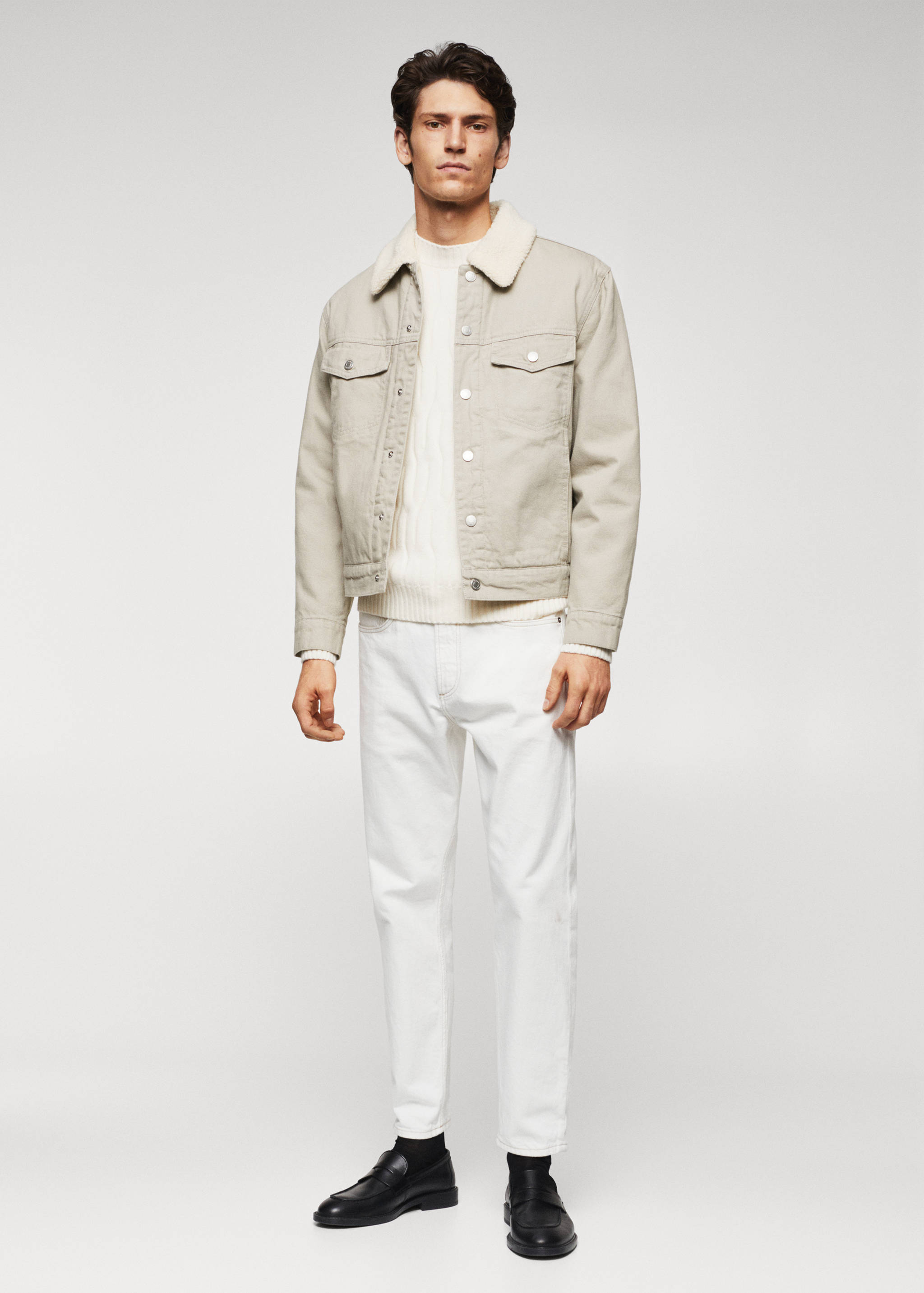 Veste jean imitation mouton retourné - Plan général