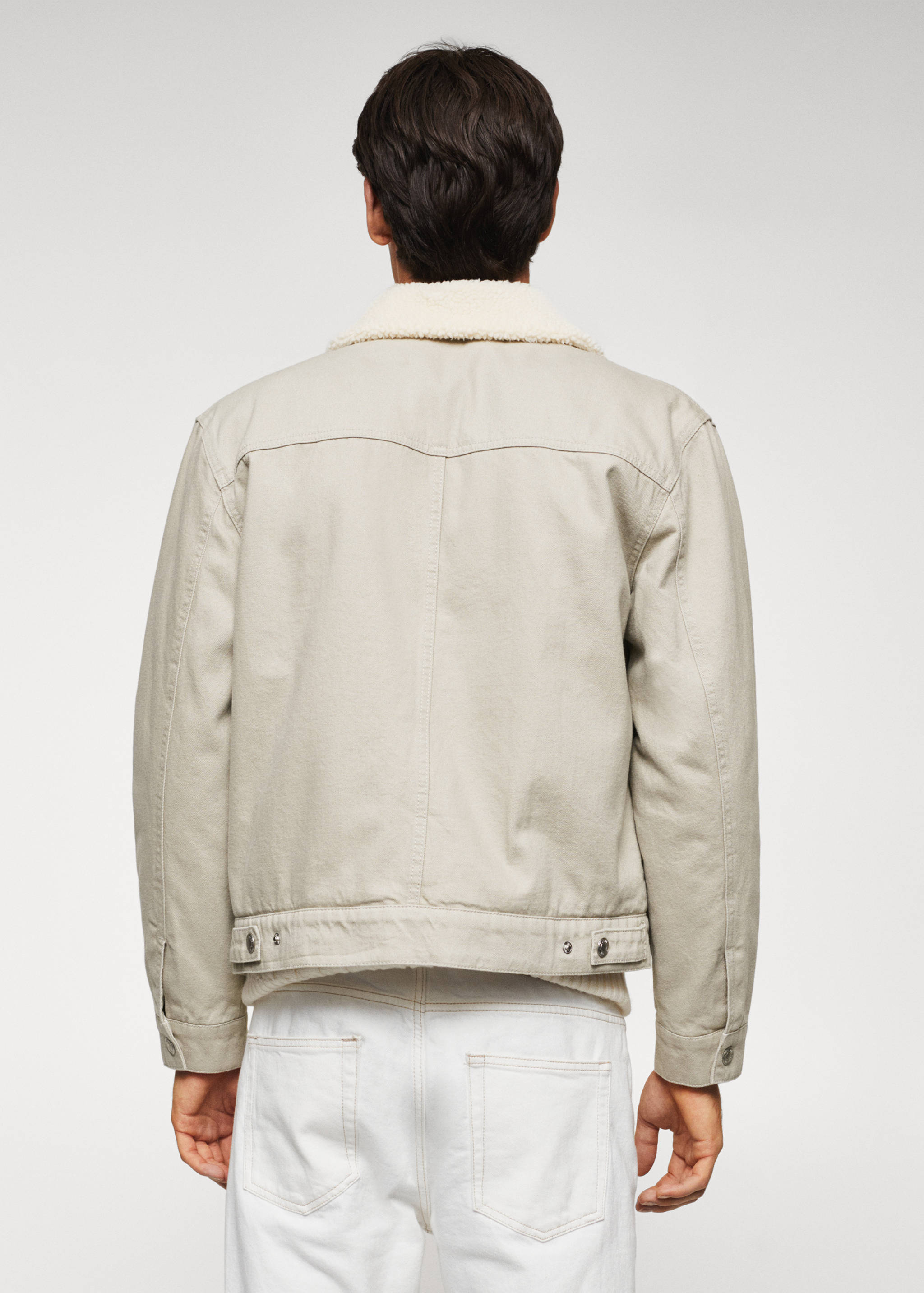 Veste jean imitation mouton retourné - Verso de l’article