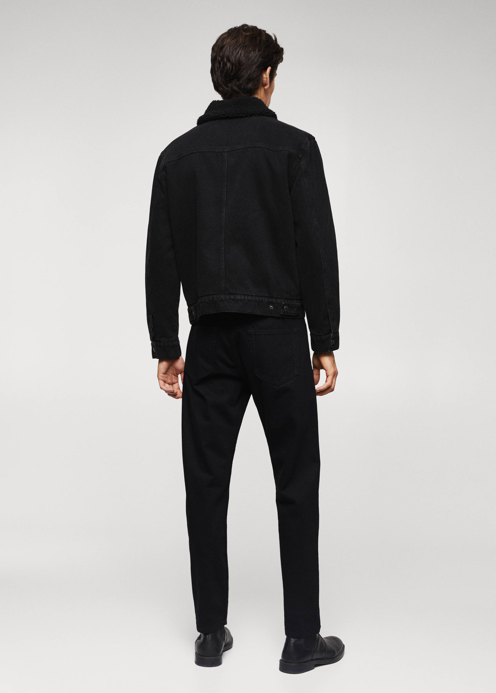 Veste jean imitation mouton retourné - Verso de l’article