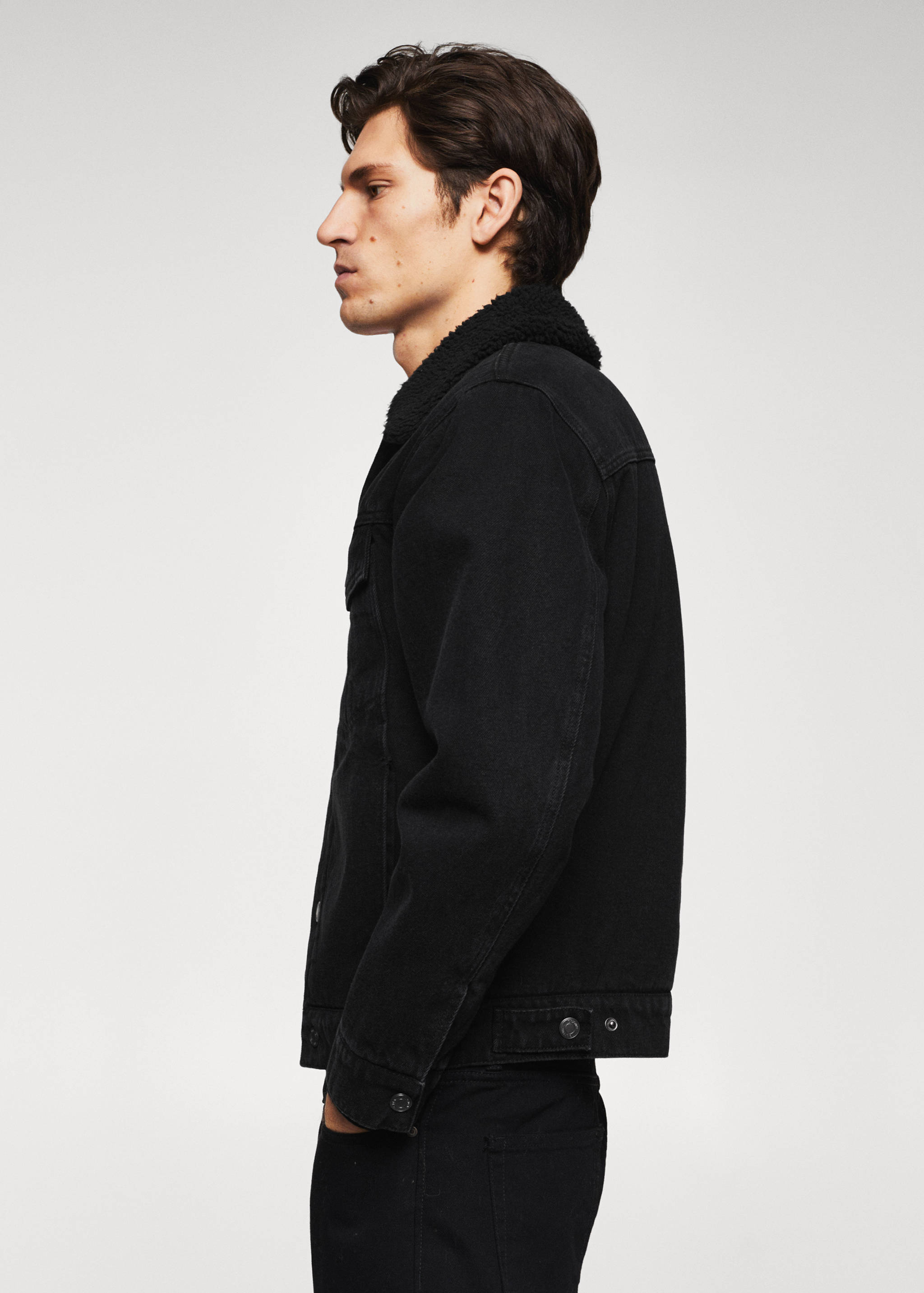 Veste jean imitation mouton retourné - Détail de l'article 6