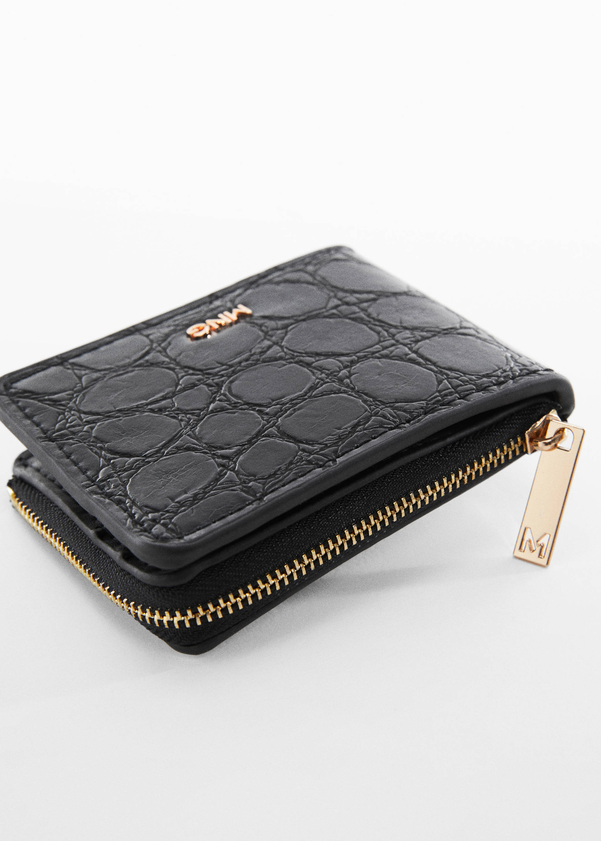 Croc-effect wallet - Medium plane