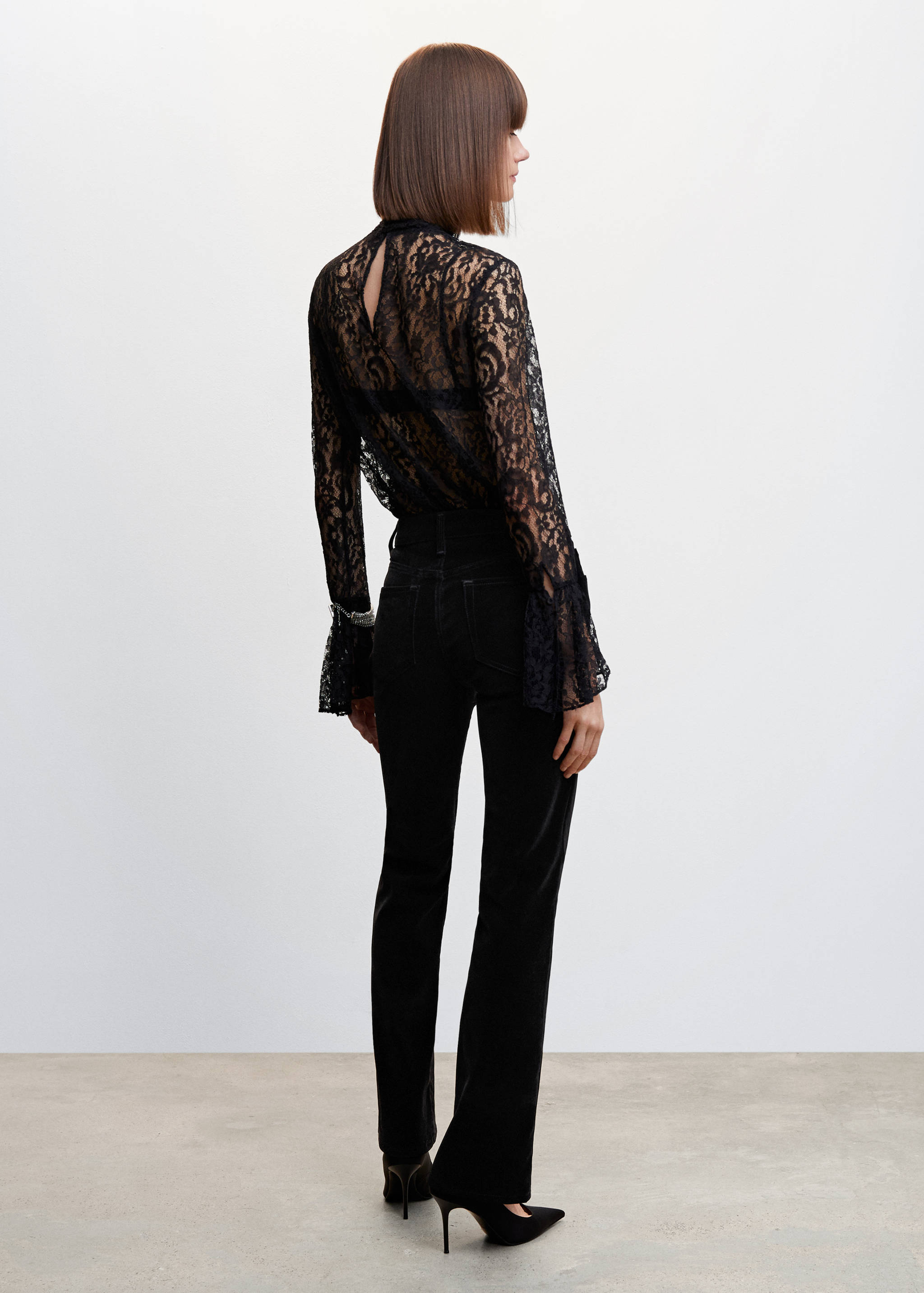 Mid-rise velvet skinny jeans - Reverse of the article