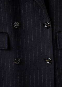 Handmade oversized wool coat — Navy 7