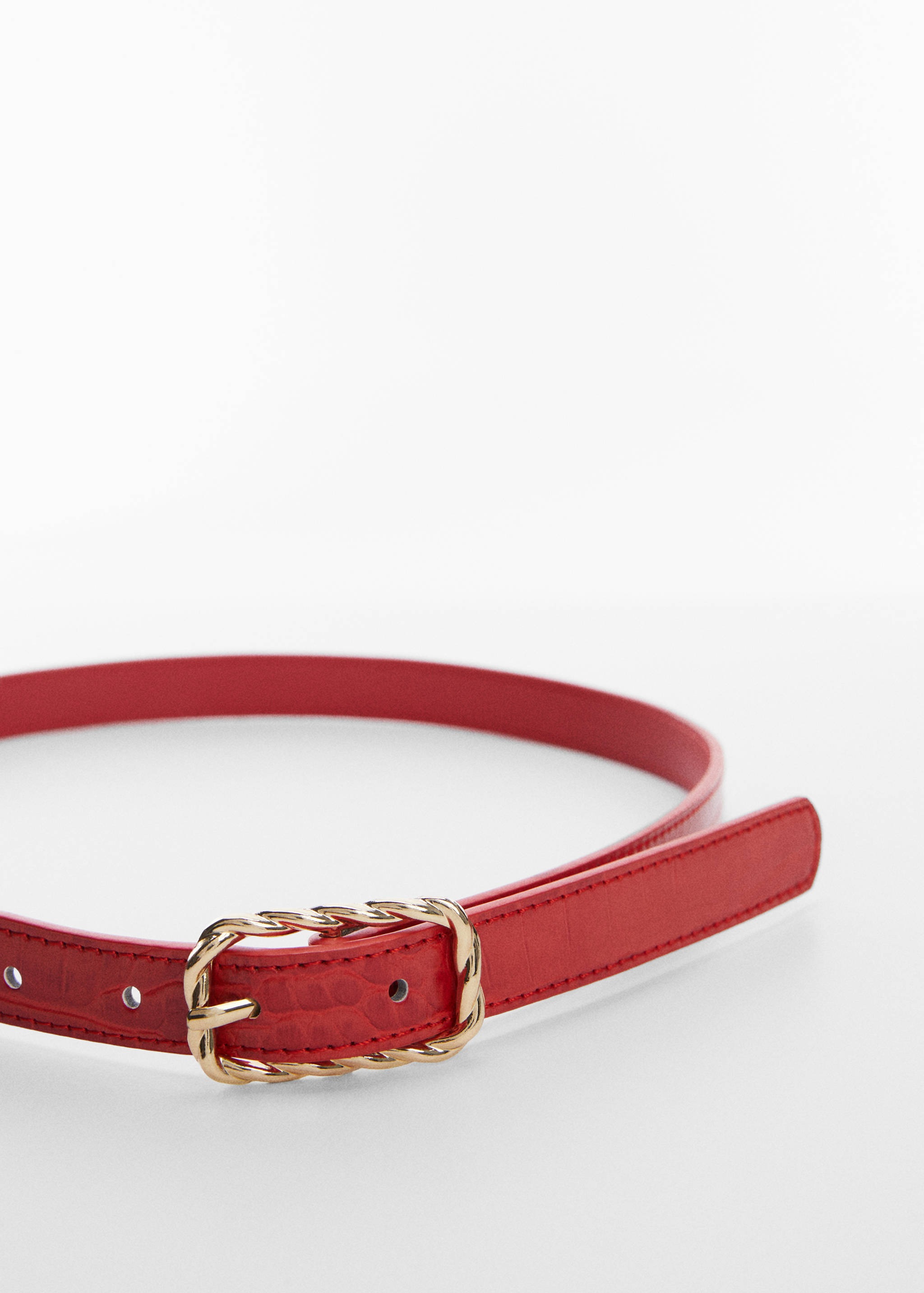 Embossed buckle belt - Medium plane