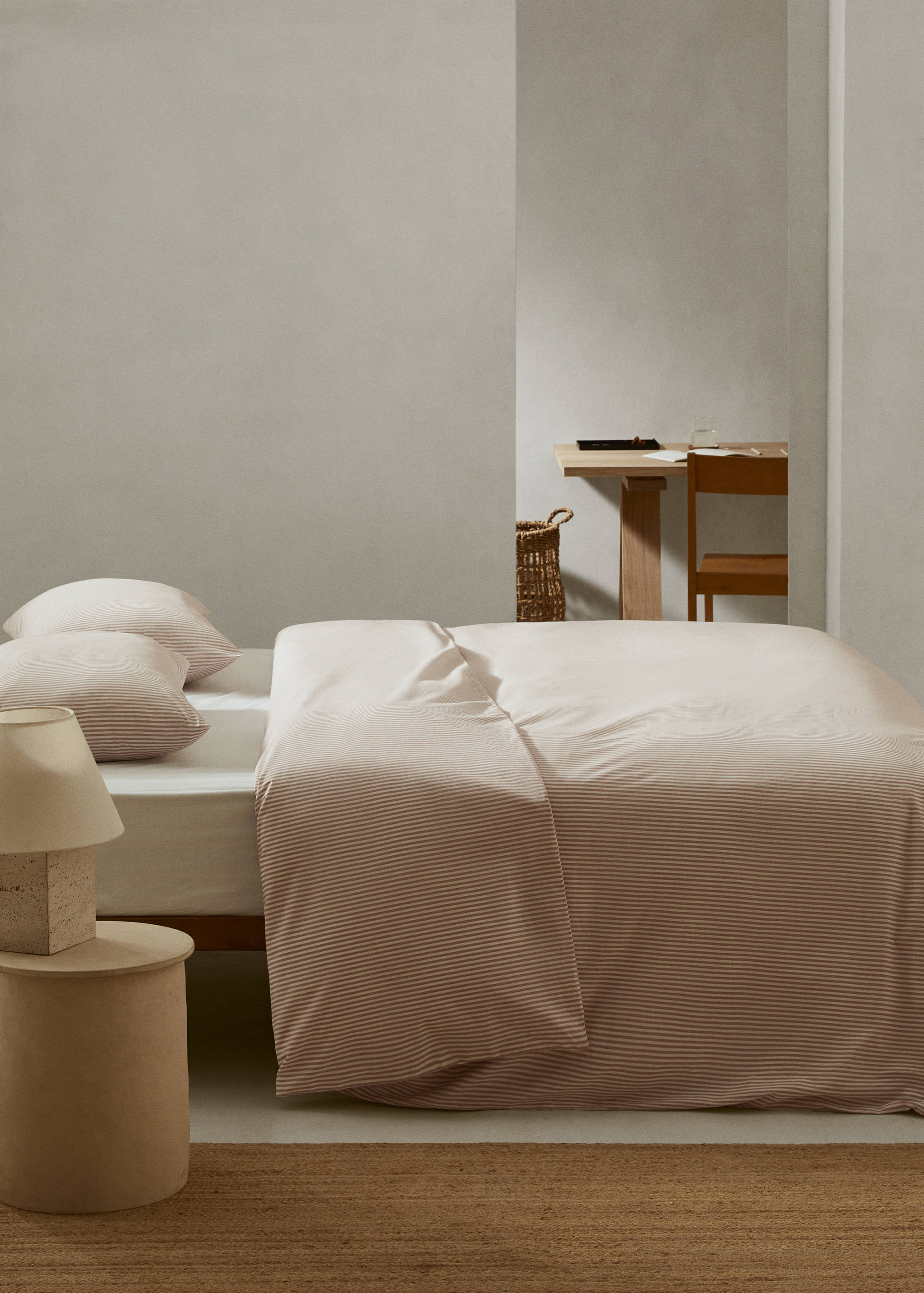 Gestreifter Bettbezug für 135 cm Bett - Allgemeine Ansicht
