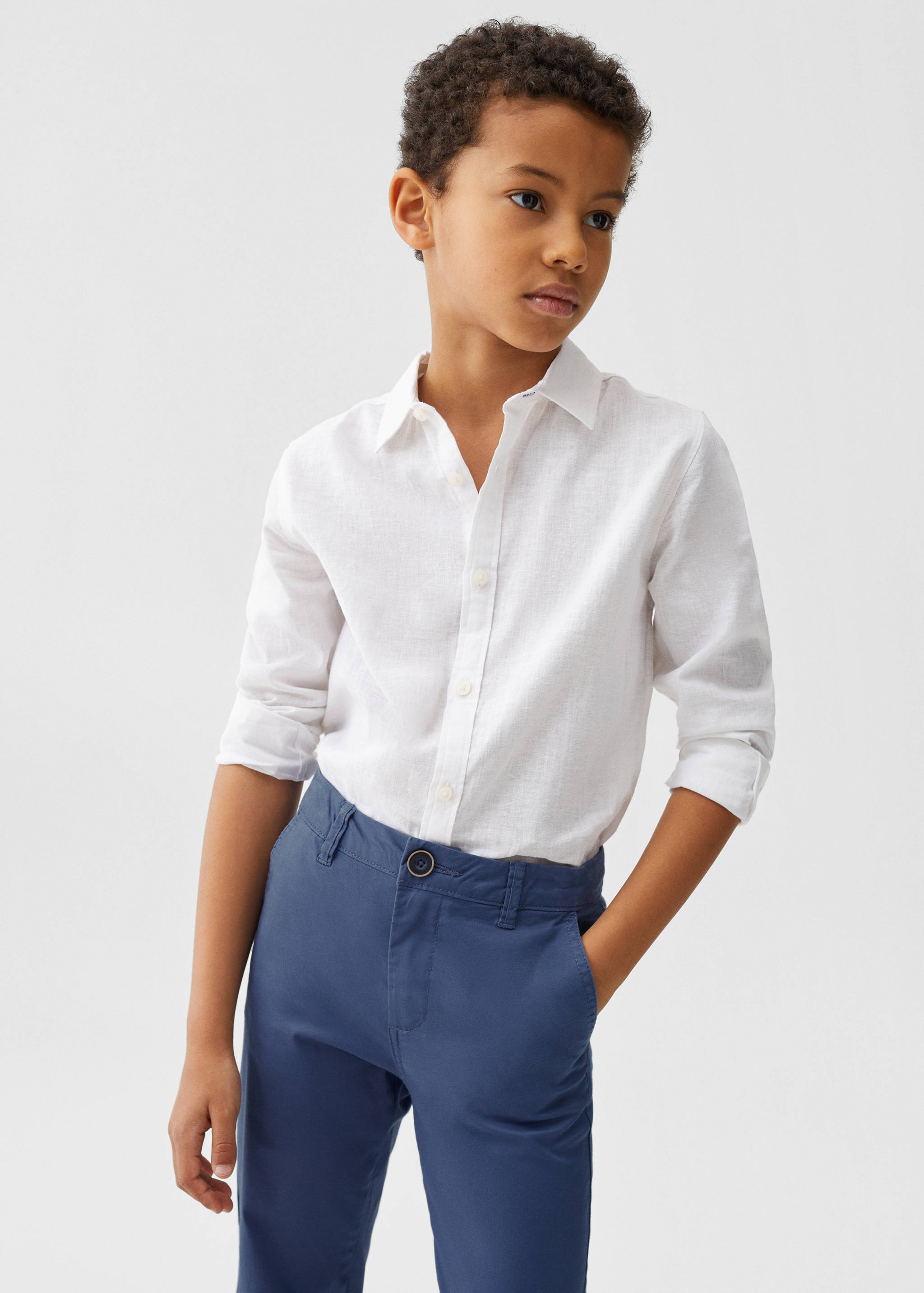 Cotton chinos - Medium plane