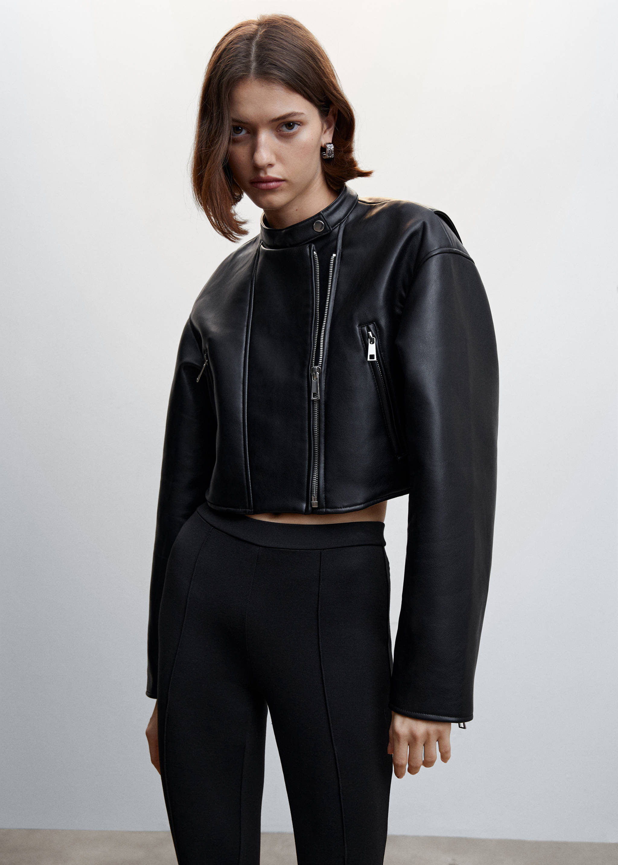 Leather-effect biker jacket - Medium plane