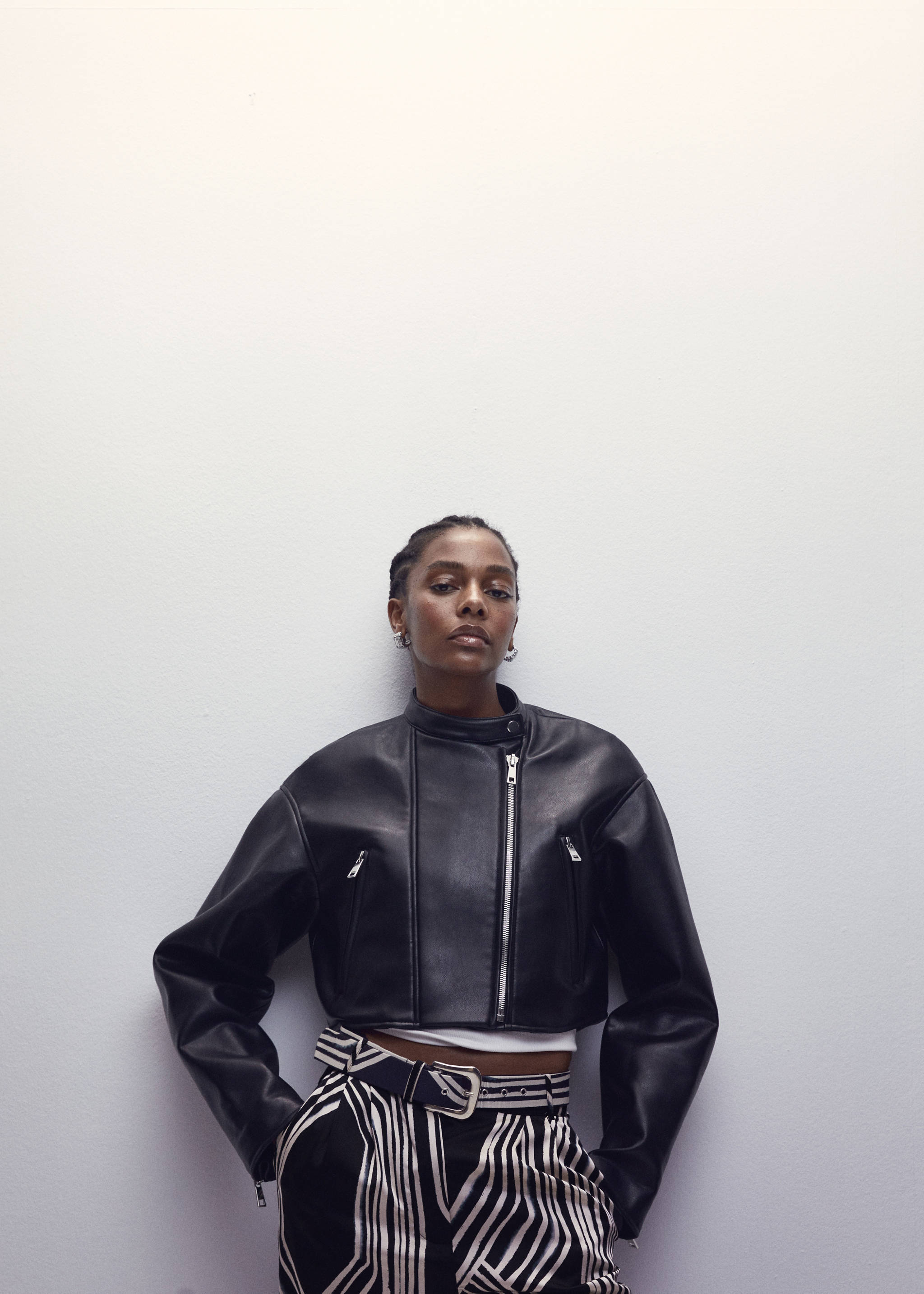 Leather-effect biker jacket - Details of the article 7