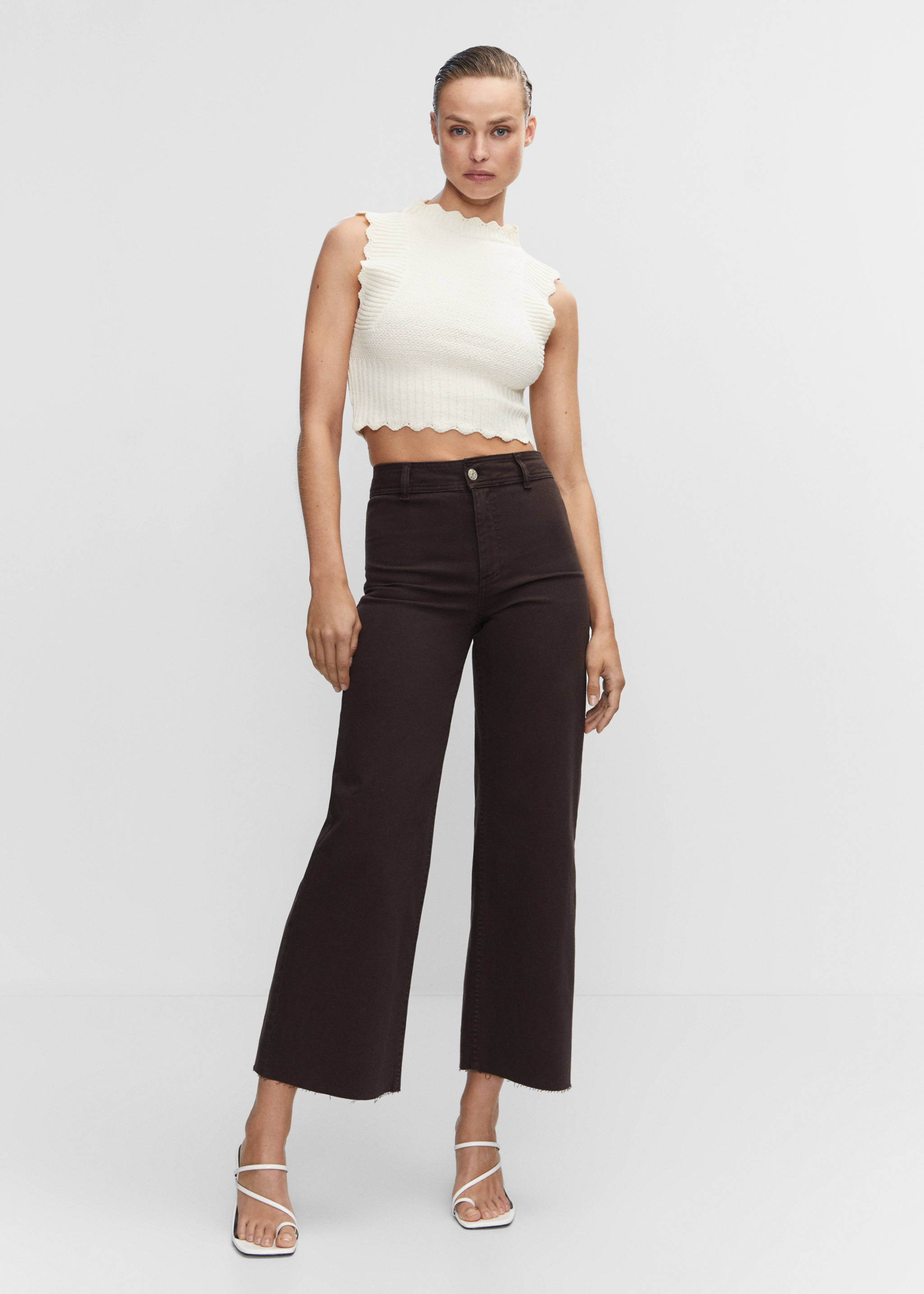 高腰阔腿裤 - null