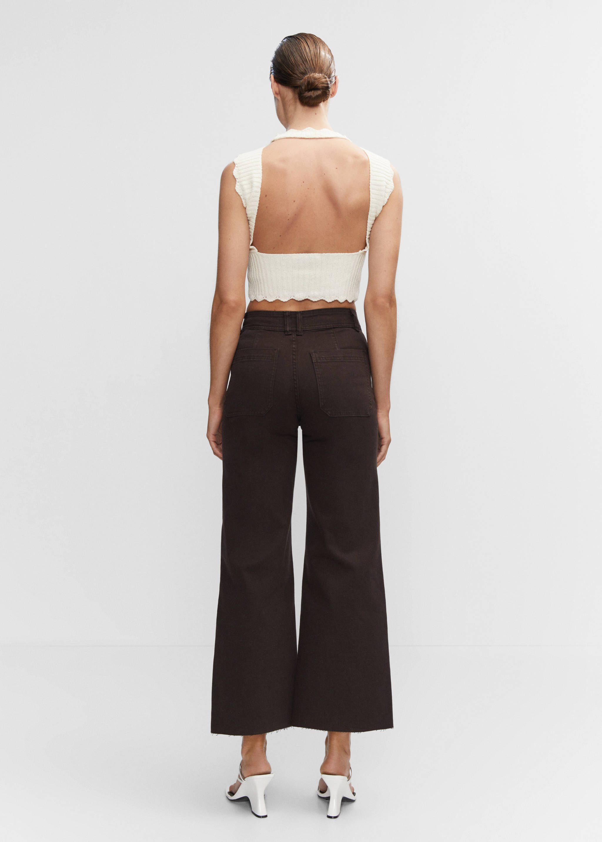 高腰阔腿裤 - null