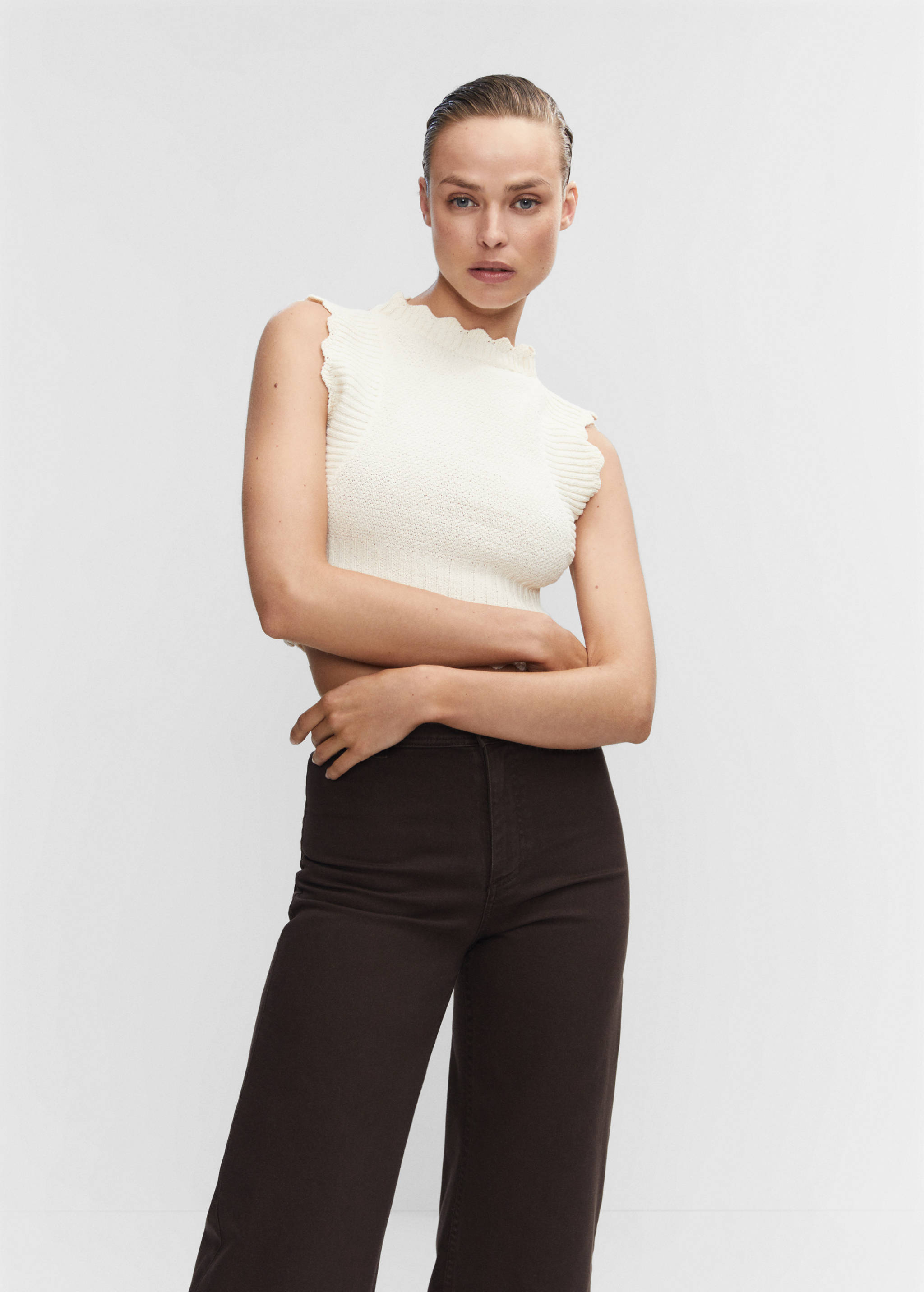 高腰阔腿裤 - null