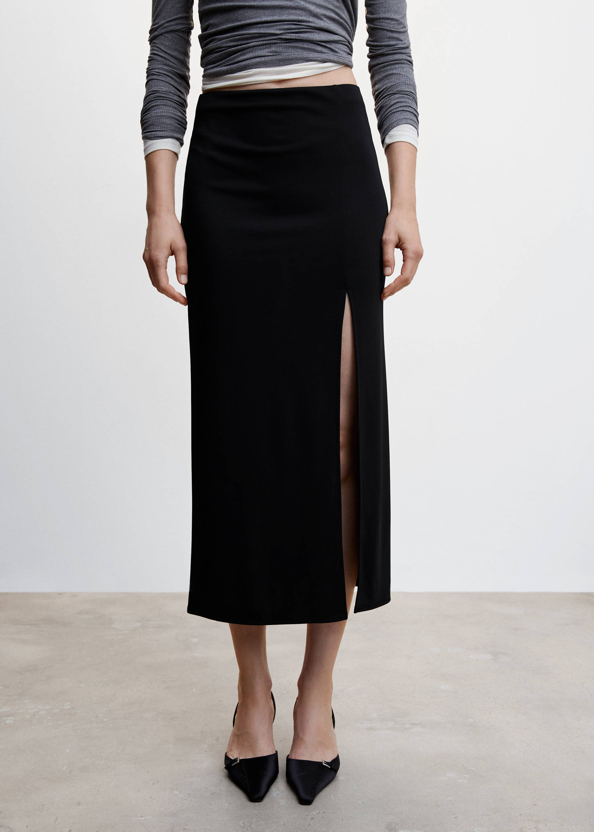 Vent midi skirt - Medium plane