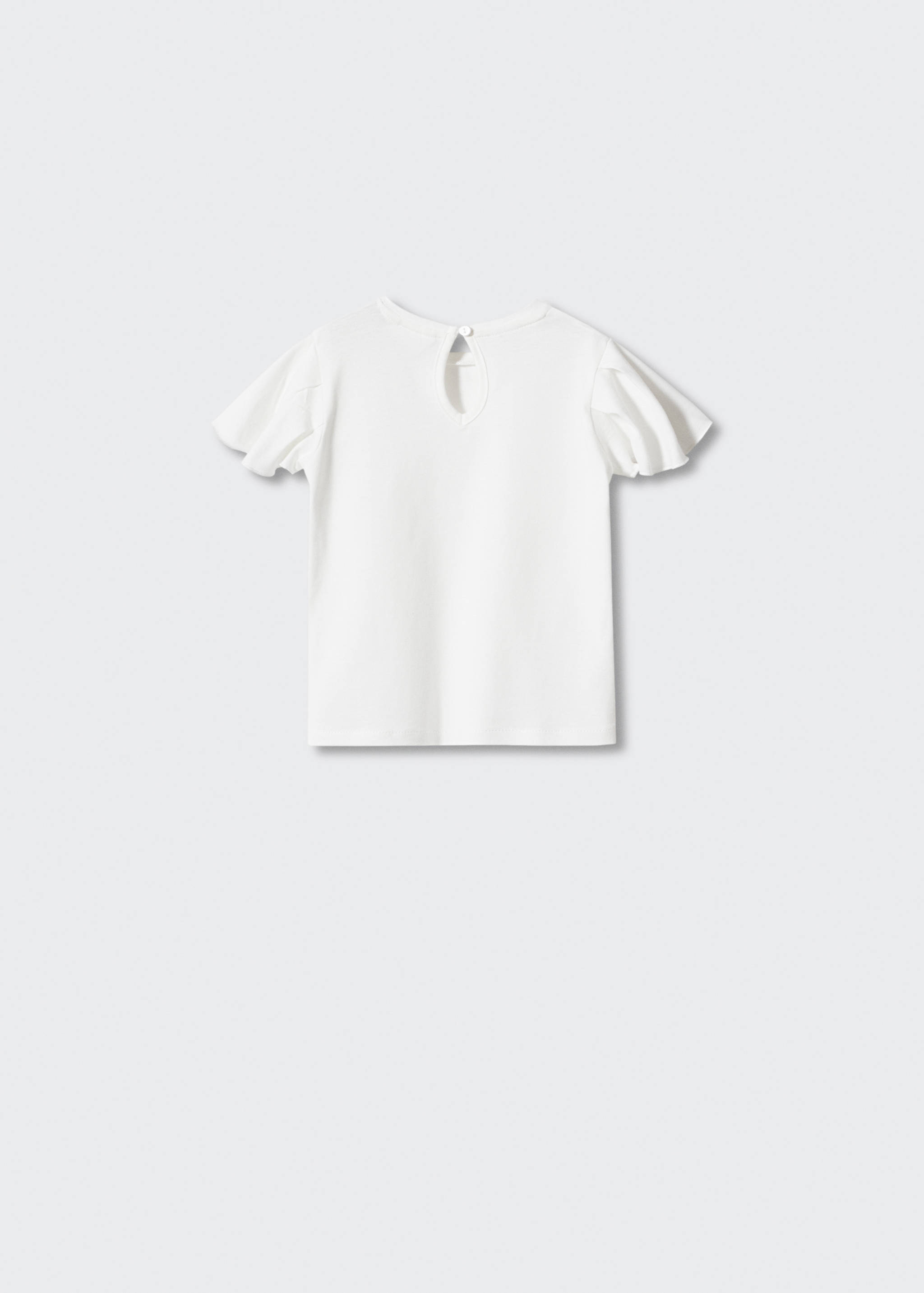 Ruffled sleeve T-shirt - Reverse of the article
