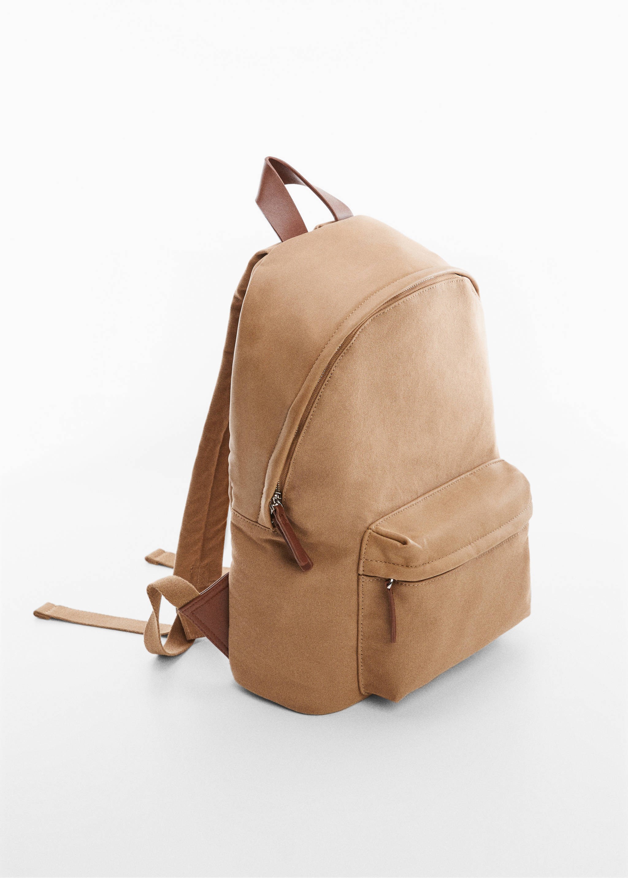 Canvas mixed backpack - Medium plane