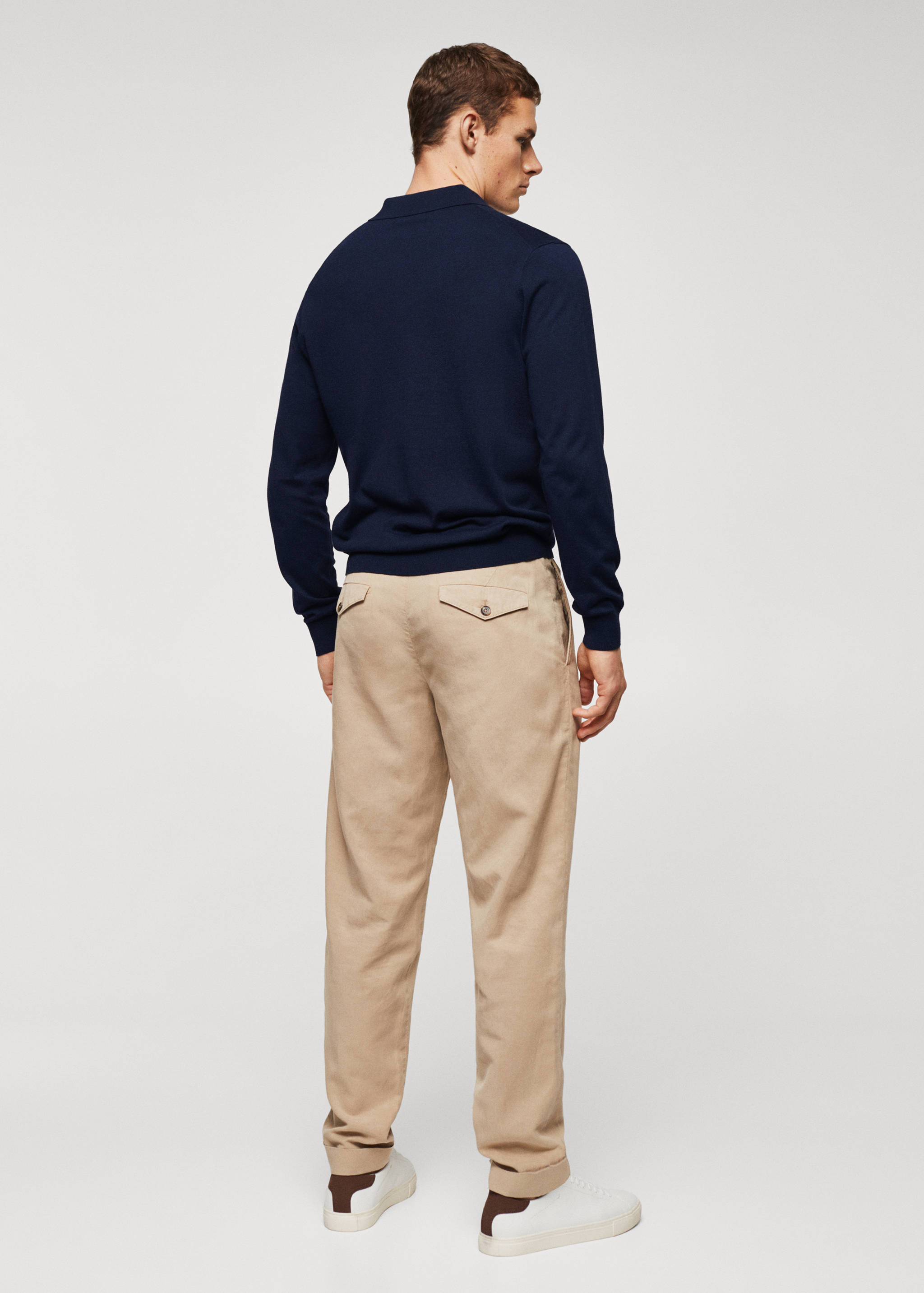 Silk modal knit polo - Details of the article 6