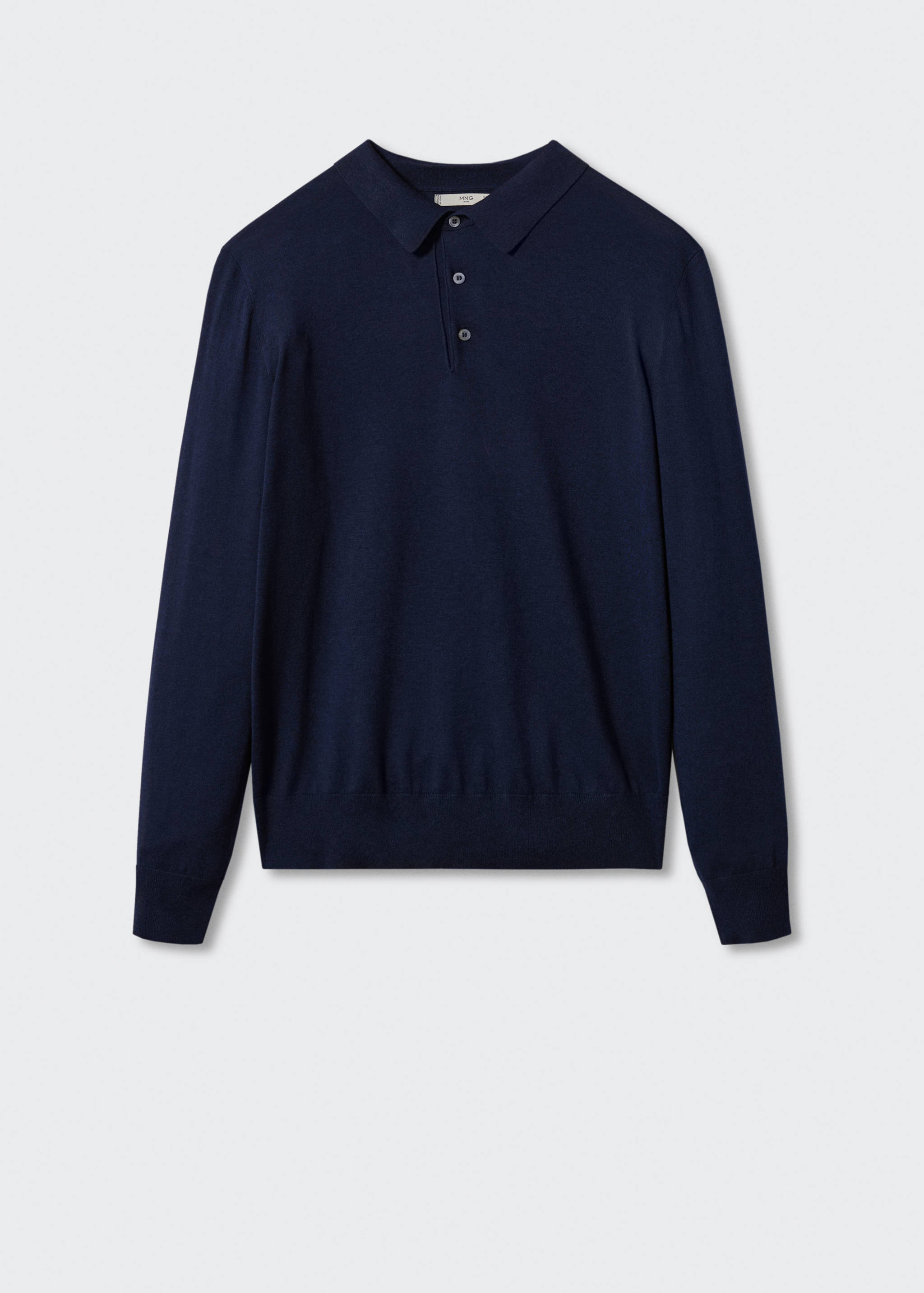 Silk modal knit polo - Article without model