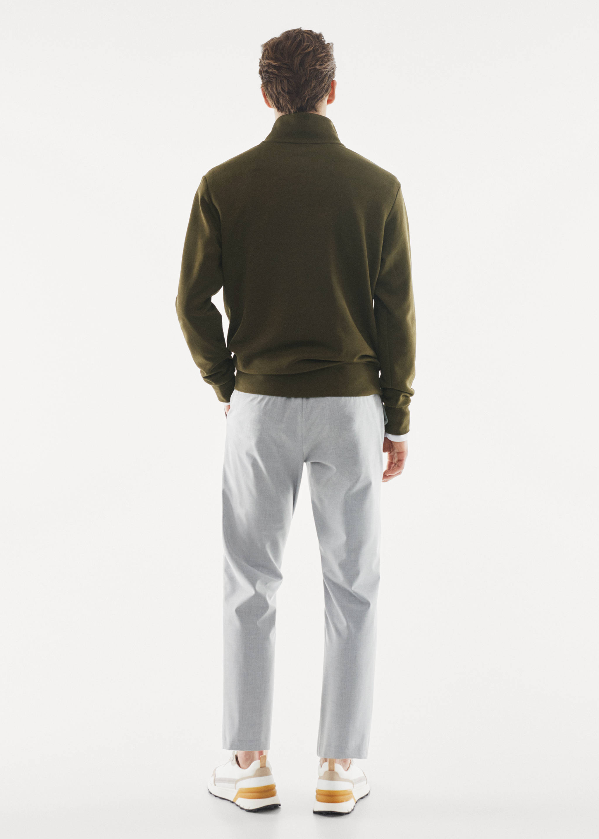 Breathable zip-neck sweatshirt - Reverse of the article