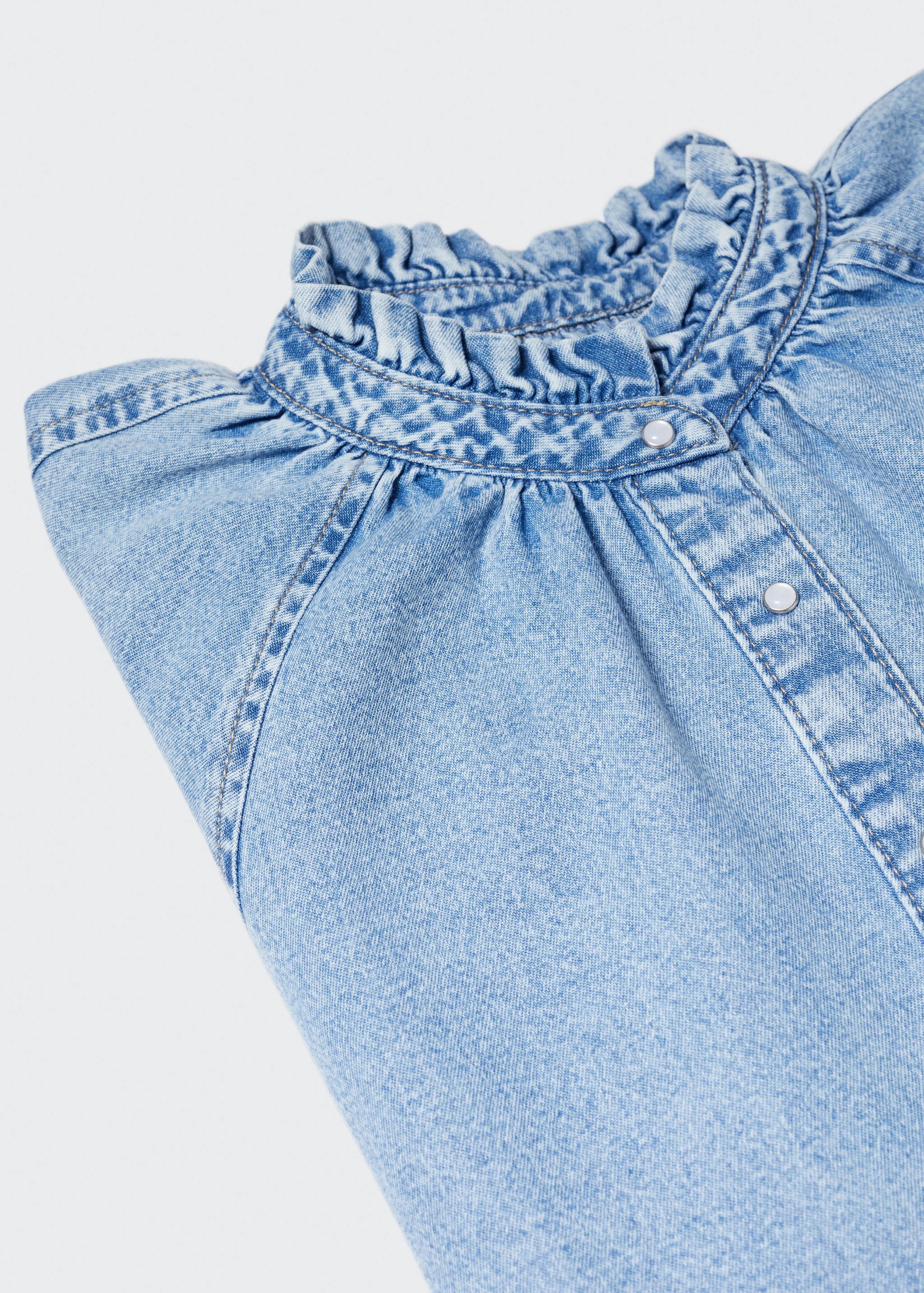 Puffed sleeves denim shirt - Details of the article 8