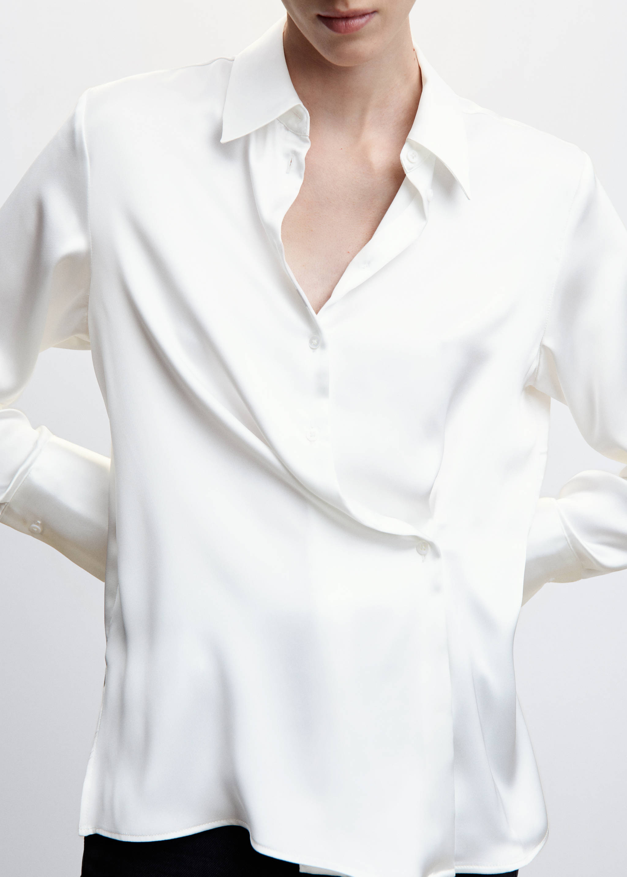 Shirt with draped detail  - Details of the article 6