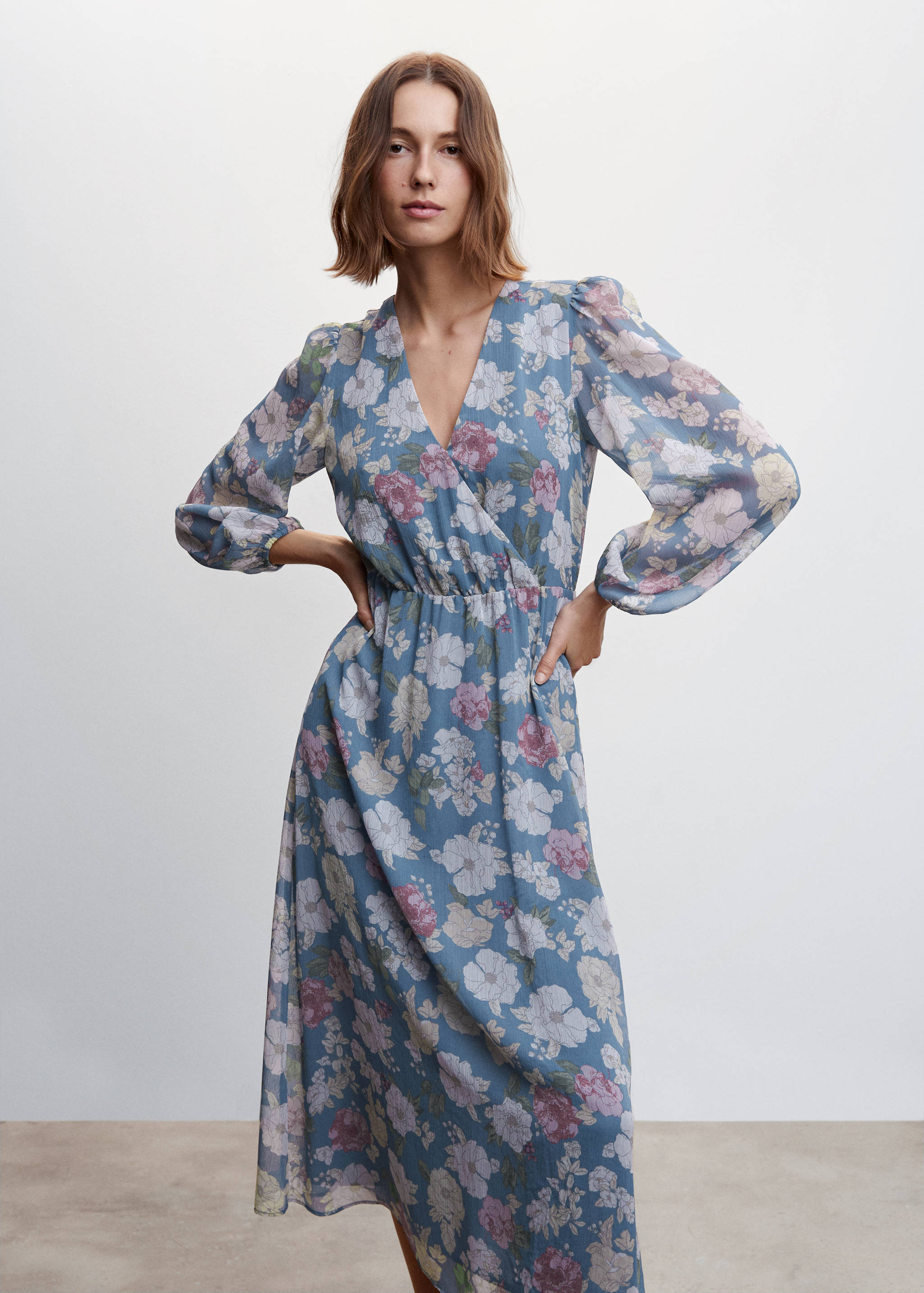 Floral chiffon dress - Medium plane