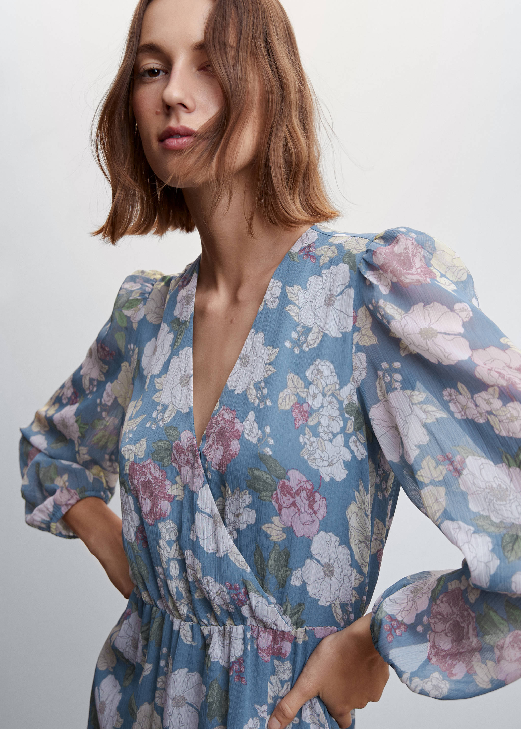 Floral chiffon dress - Details of the article 1