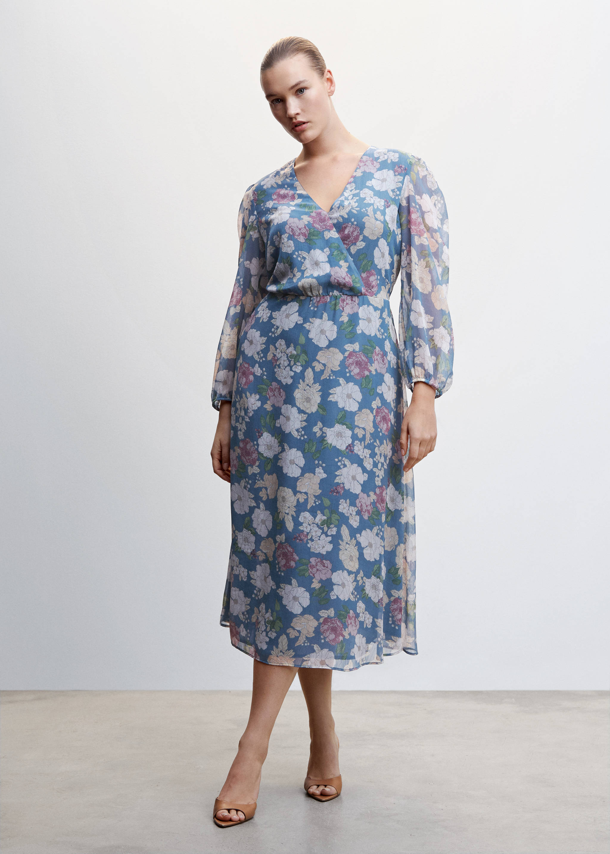 Floral chiffon dress - Details of the article 3