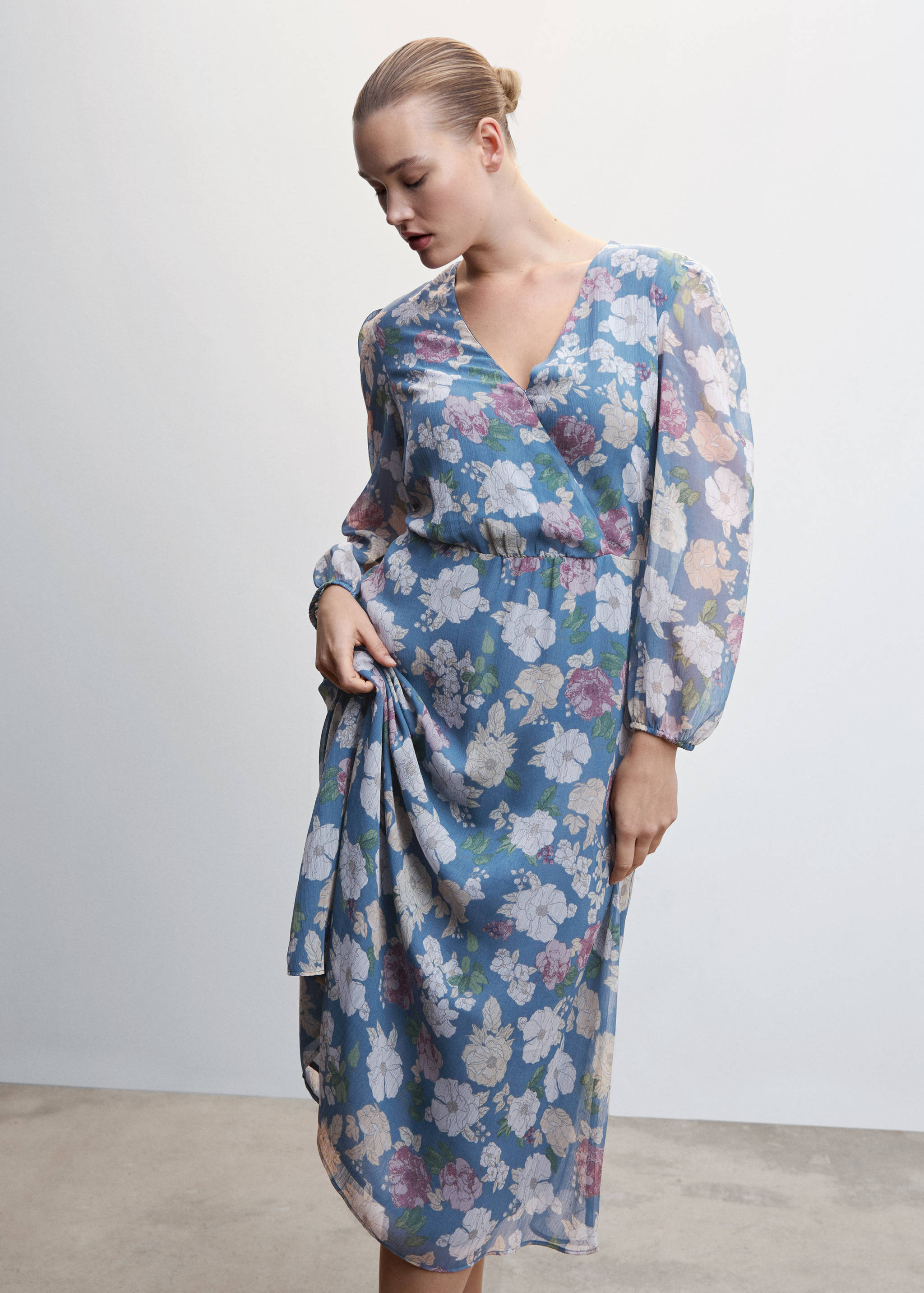 Floral chiffon dress - Details of the article 5
