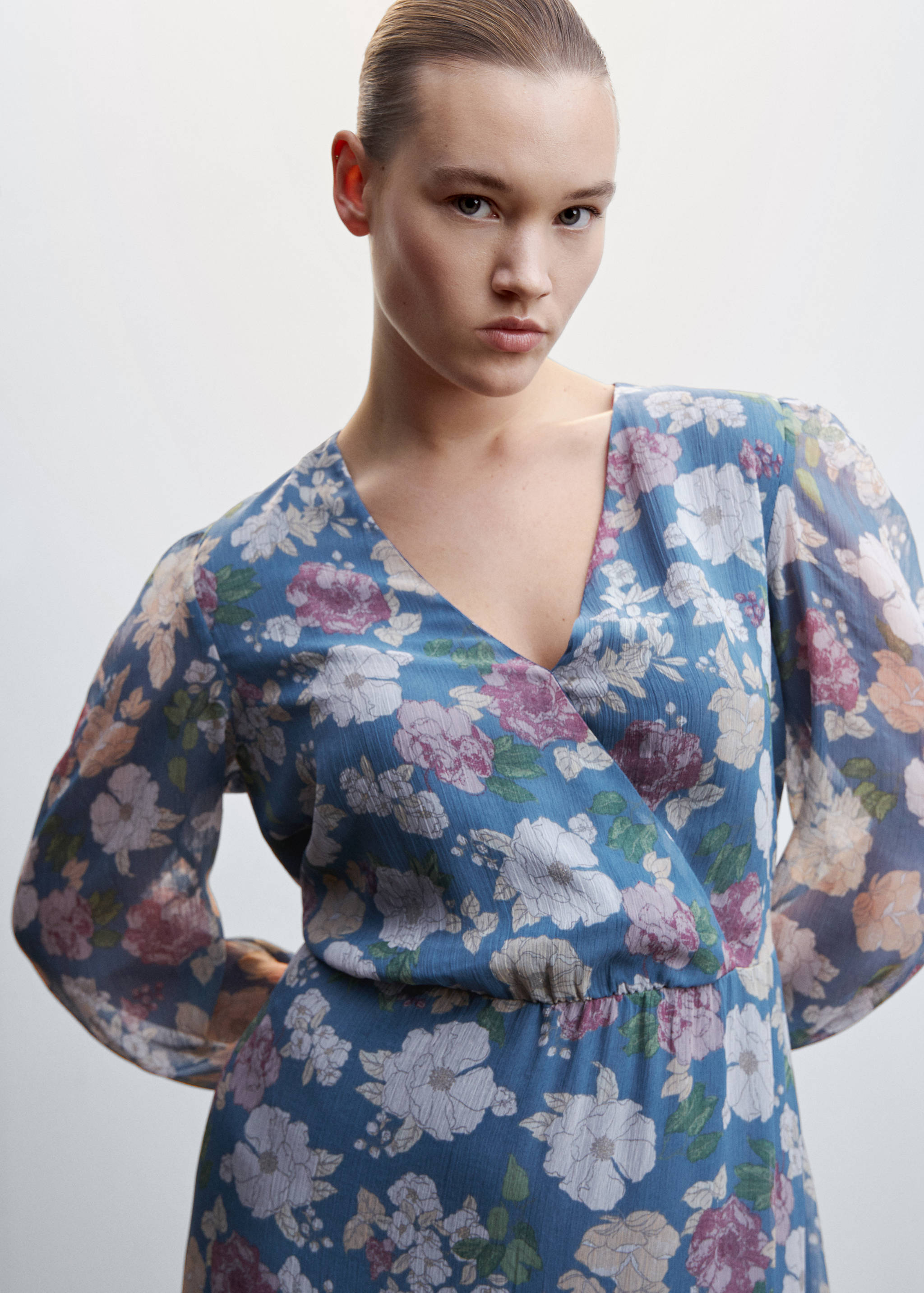 Floral chiffon dress - Details of the article 4