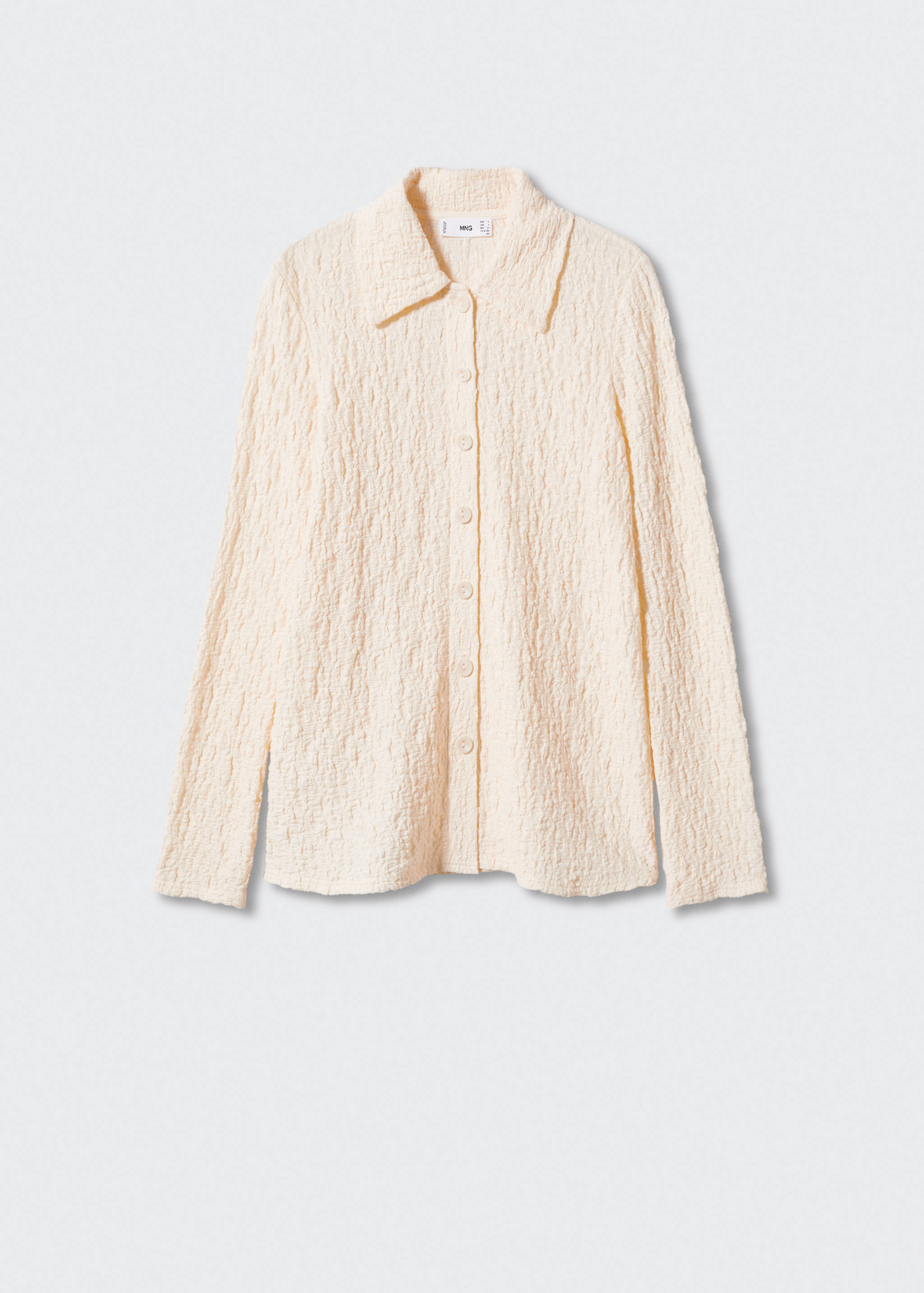 Textured shirt with buttons - Article without model