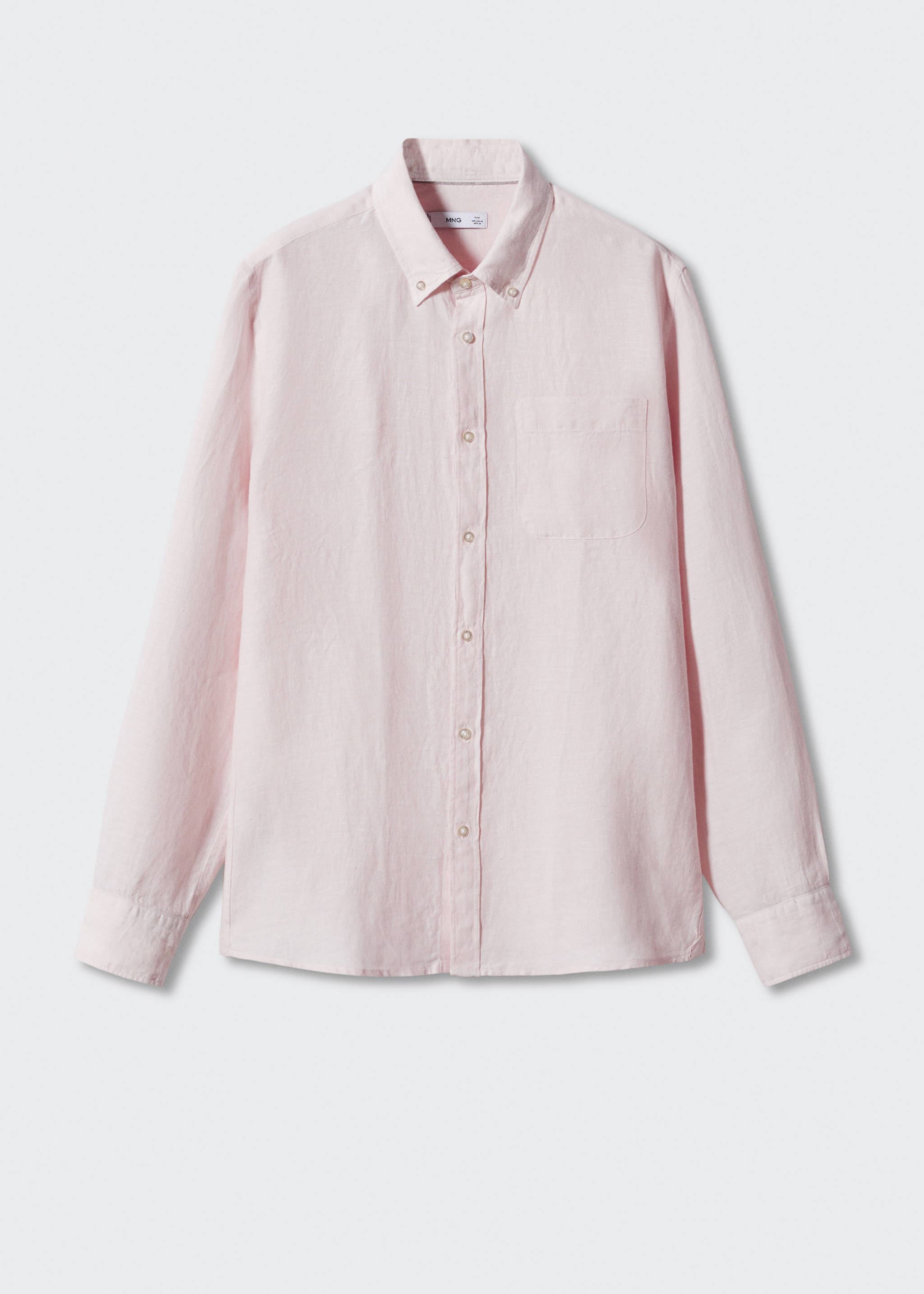 Рубашка slim fit 100% лен - Изделие без модели