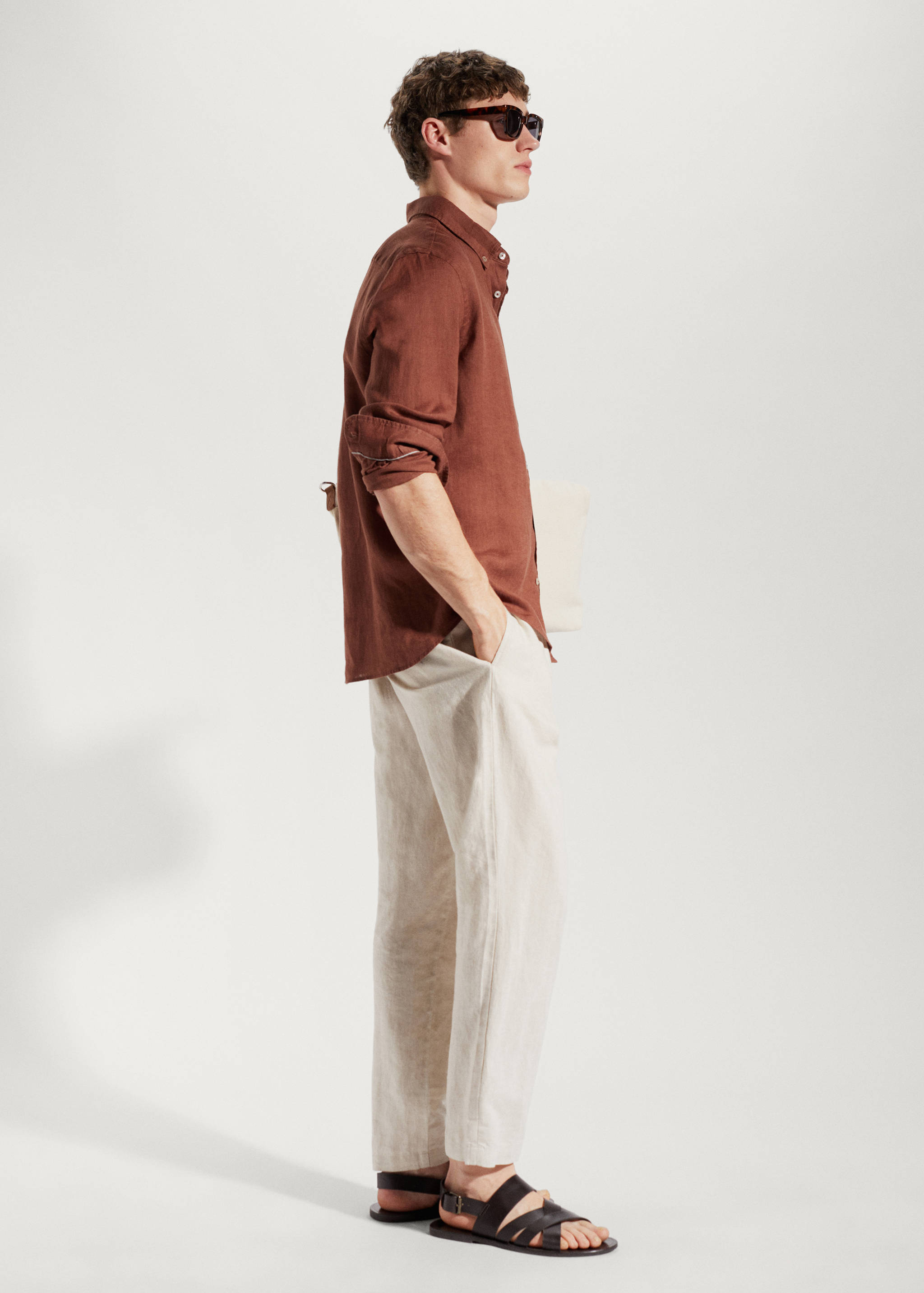 Camisa slim fit 100% lino - Detalle del artículo 2