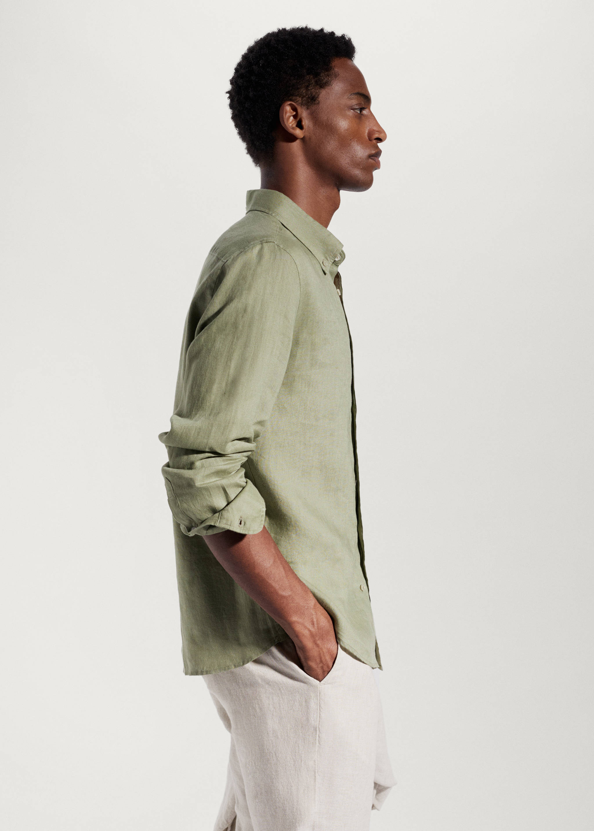 Camisa slim fit 100% lino - Detalle del artículo 2