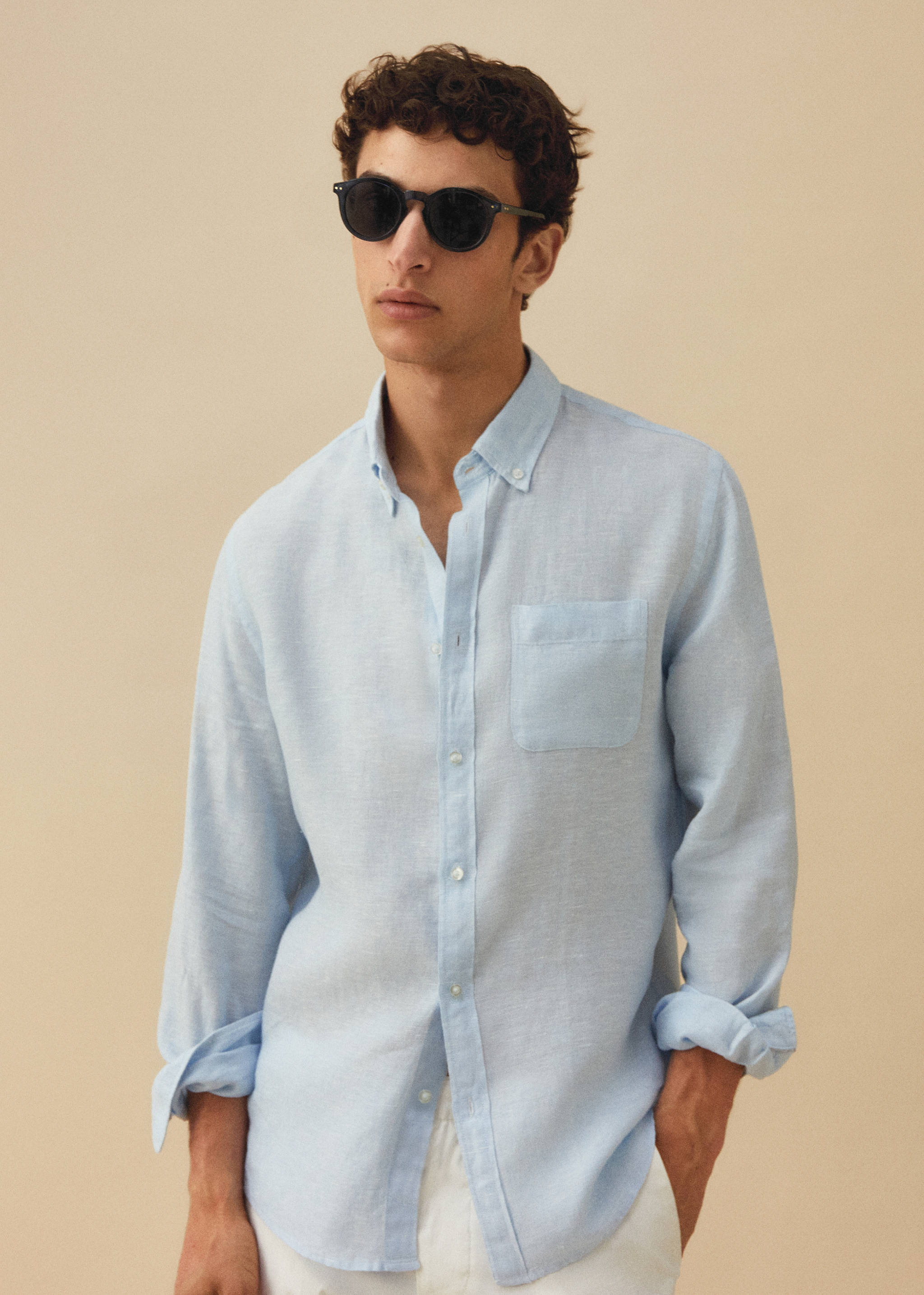 Camisa slim fit 100% lino - Detalle del artículo 5