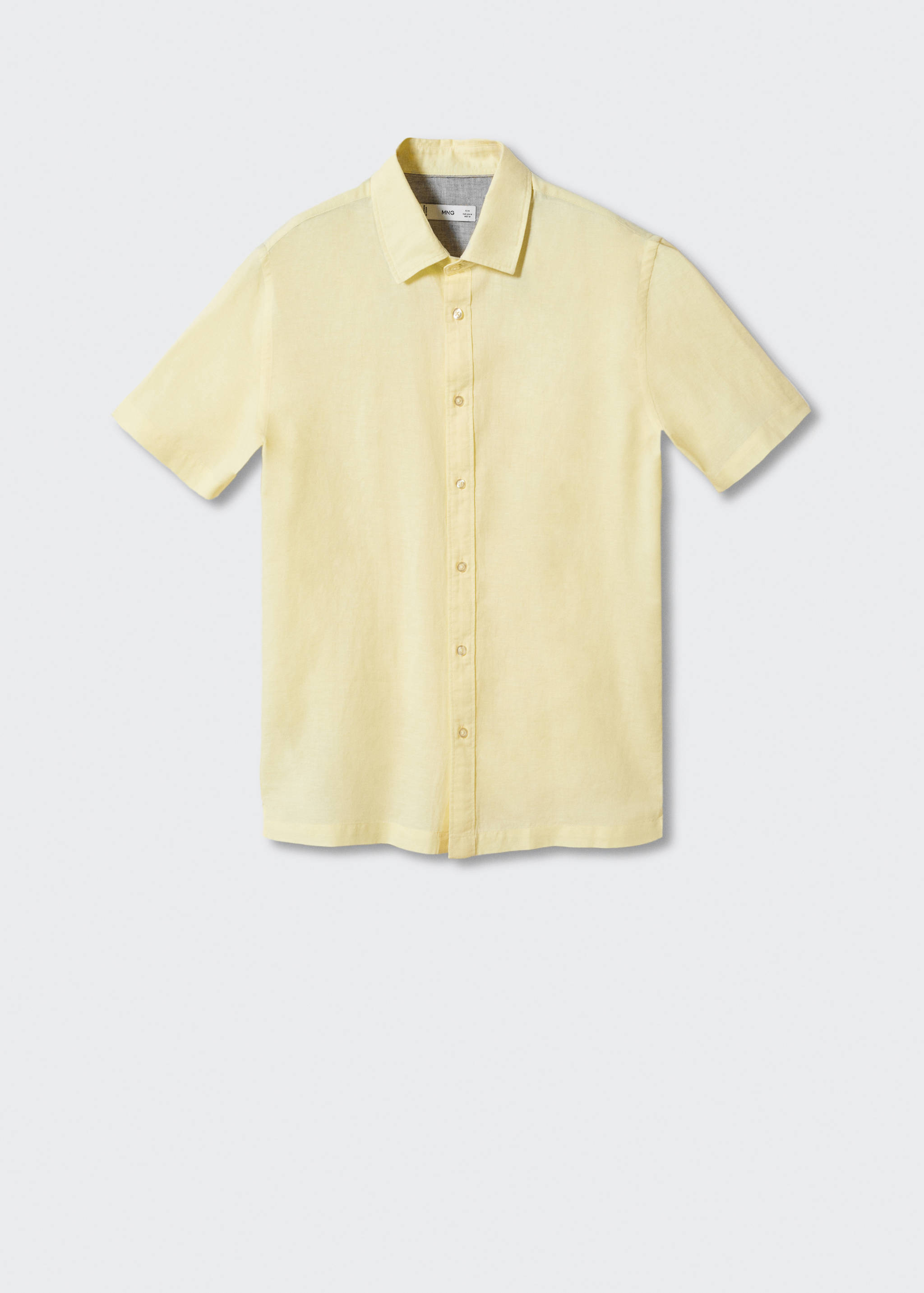 100%亚麻短袖衬衫 - null