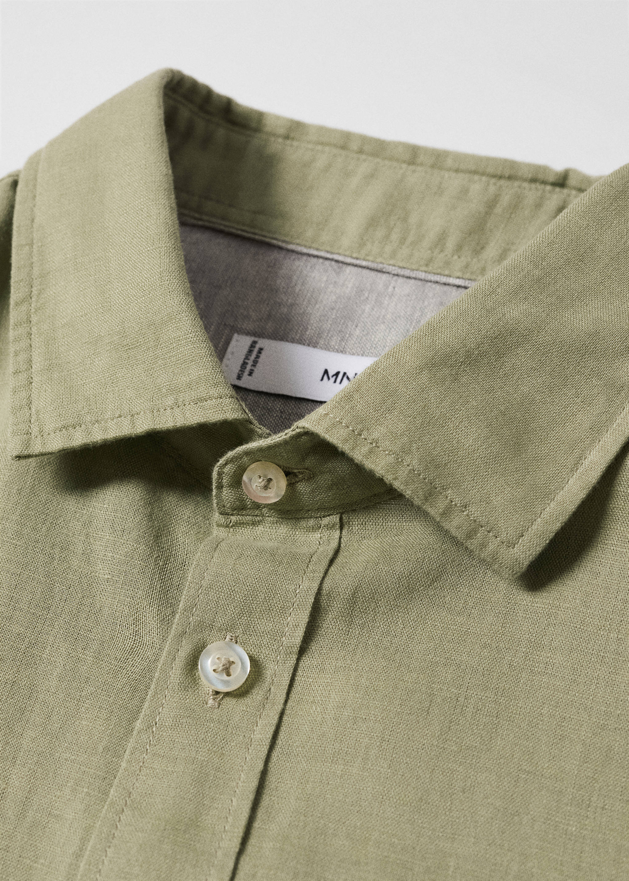 100%亚麻短袖衬衫 - null