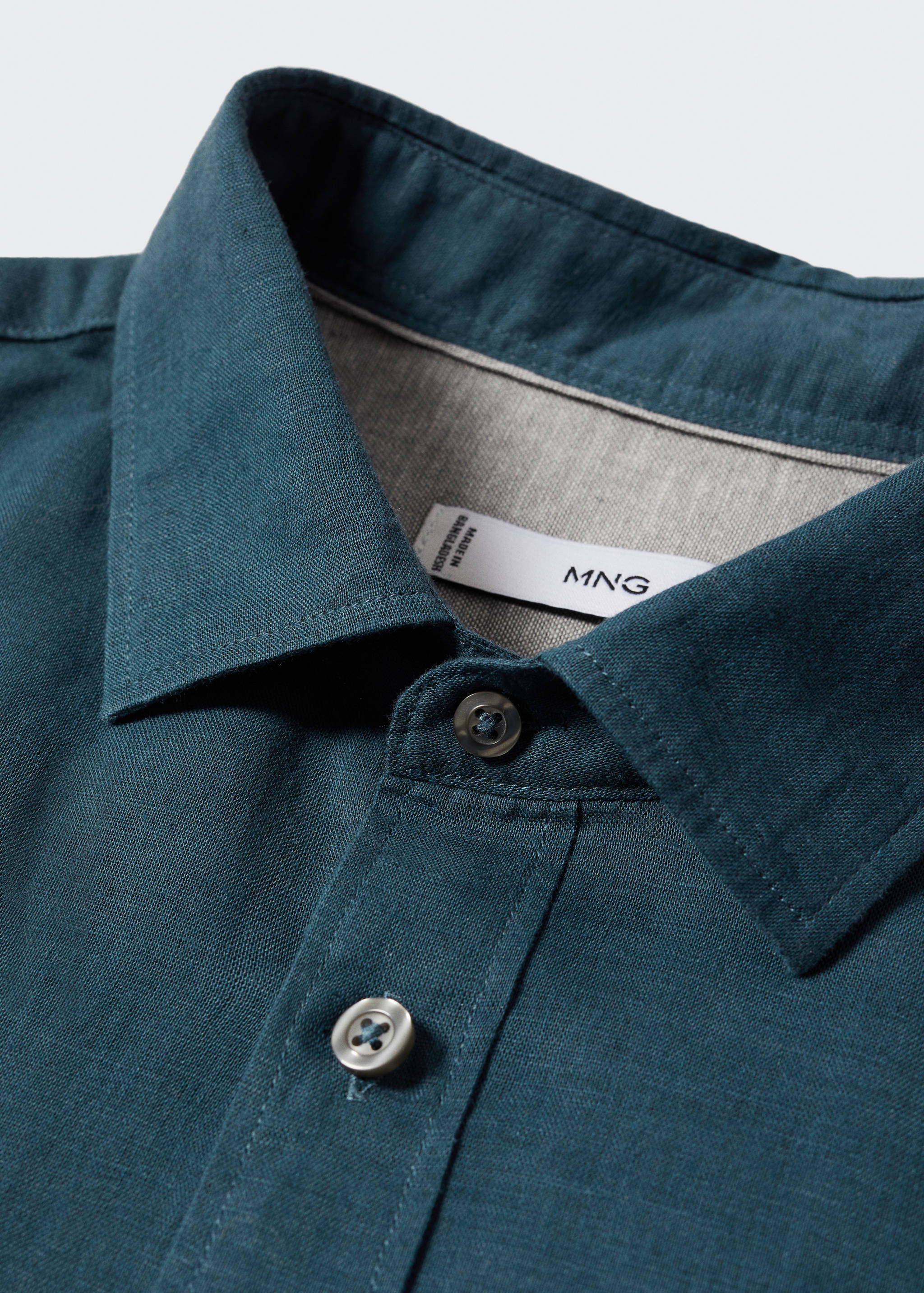 100%亚麻短袖衬衫 - null