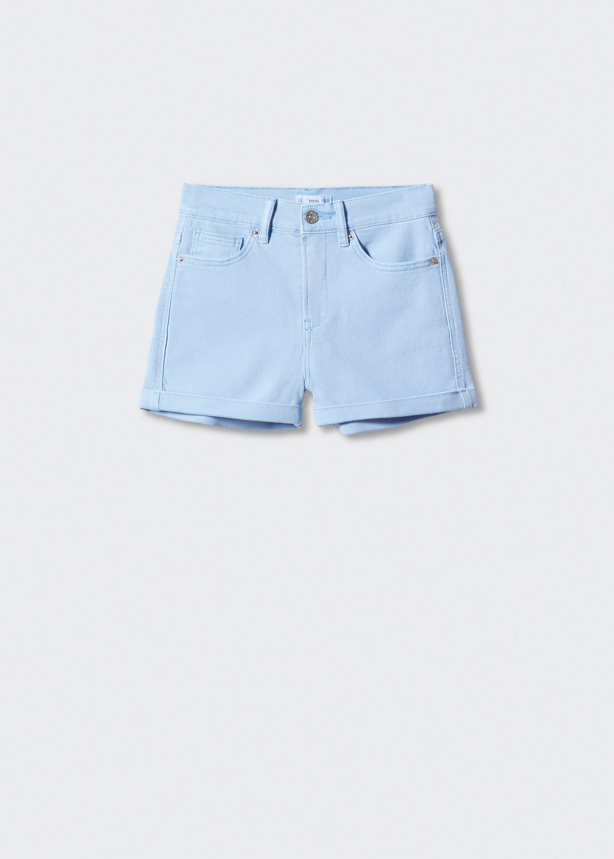 Medium-waist denim shorts - Article without model