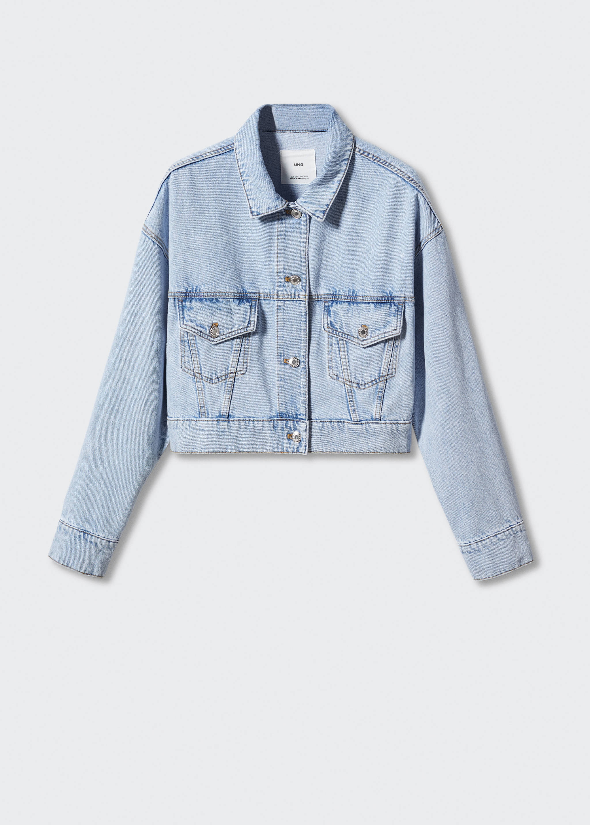 Cazadora vaquera crop  - Artículo sin modelo