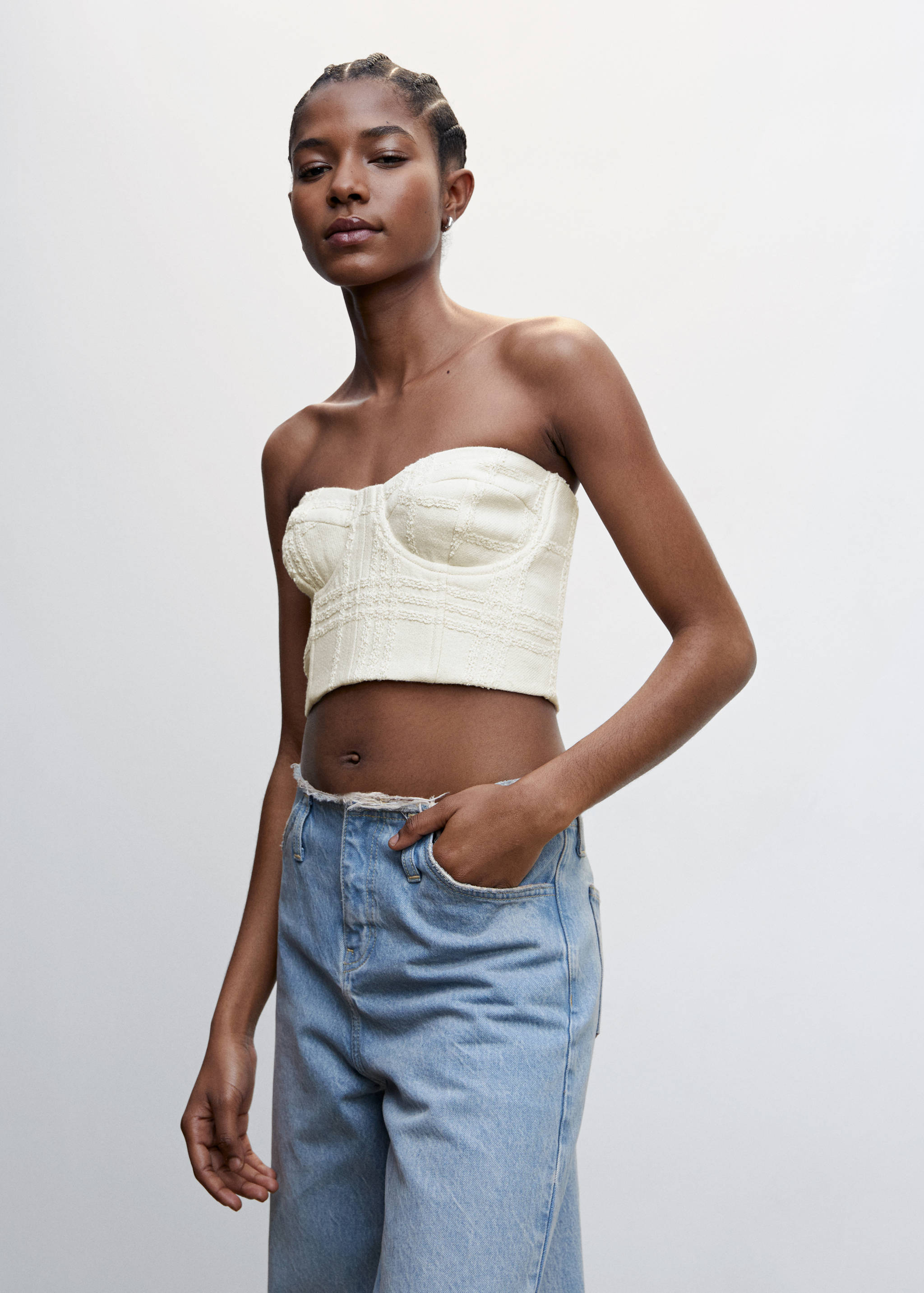 Textured corset top - Medium plane