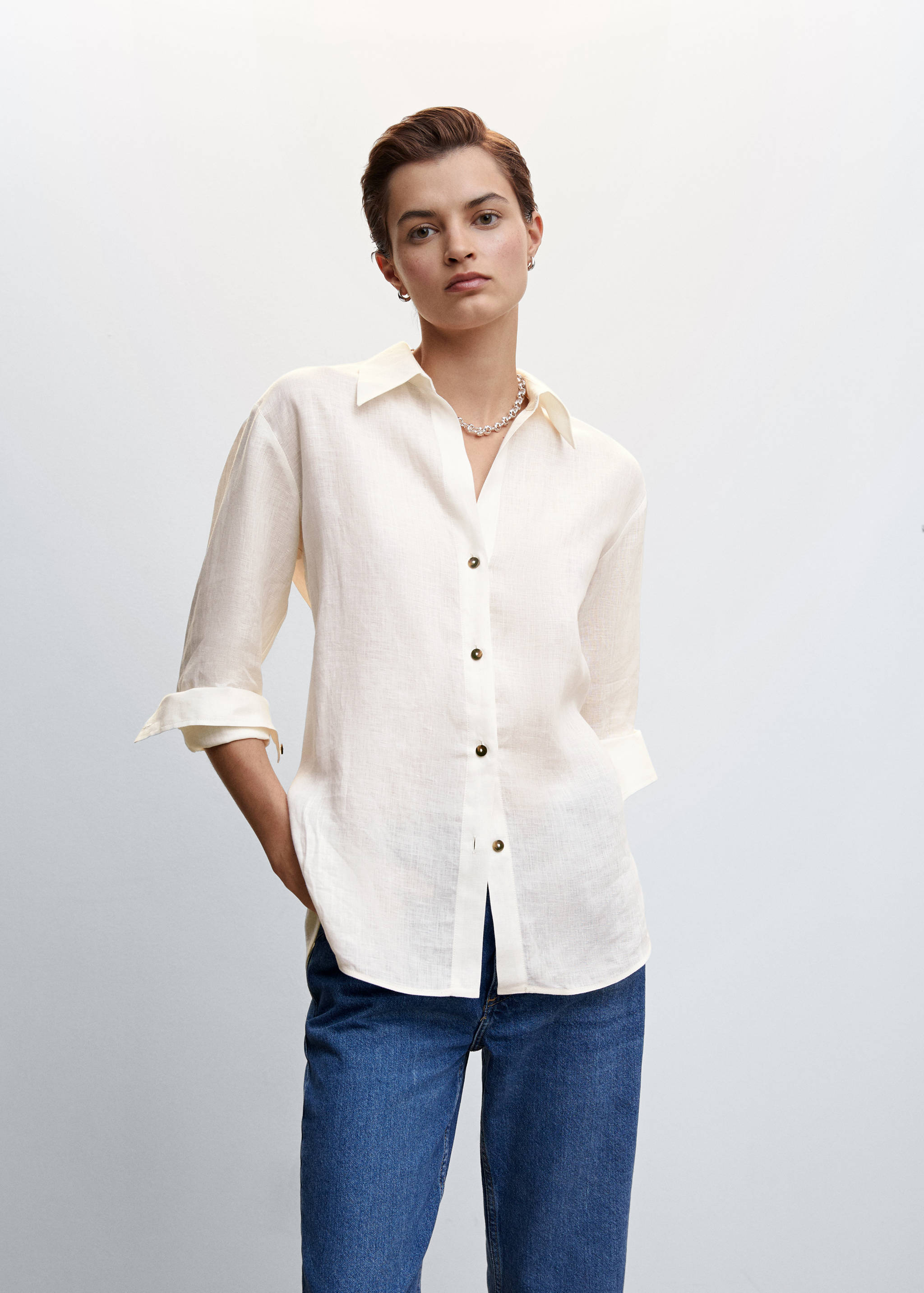 Linen 100% shirt - Medium plane