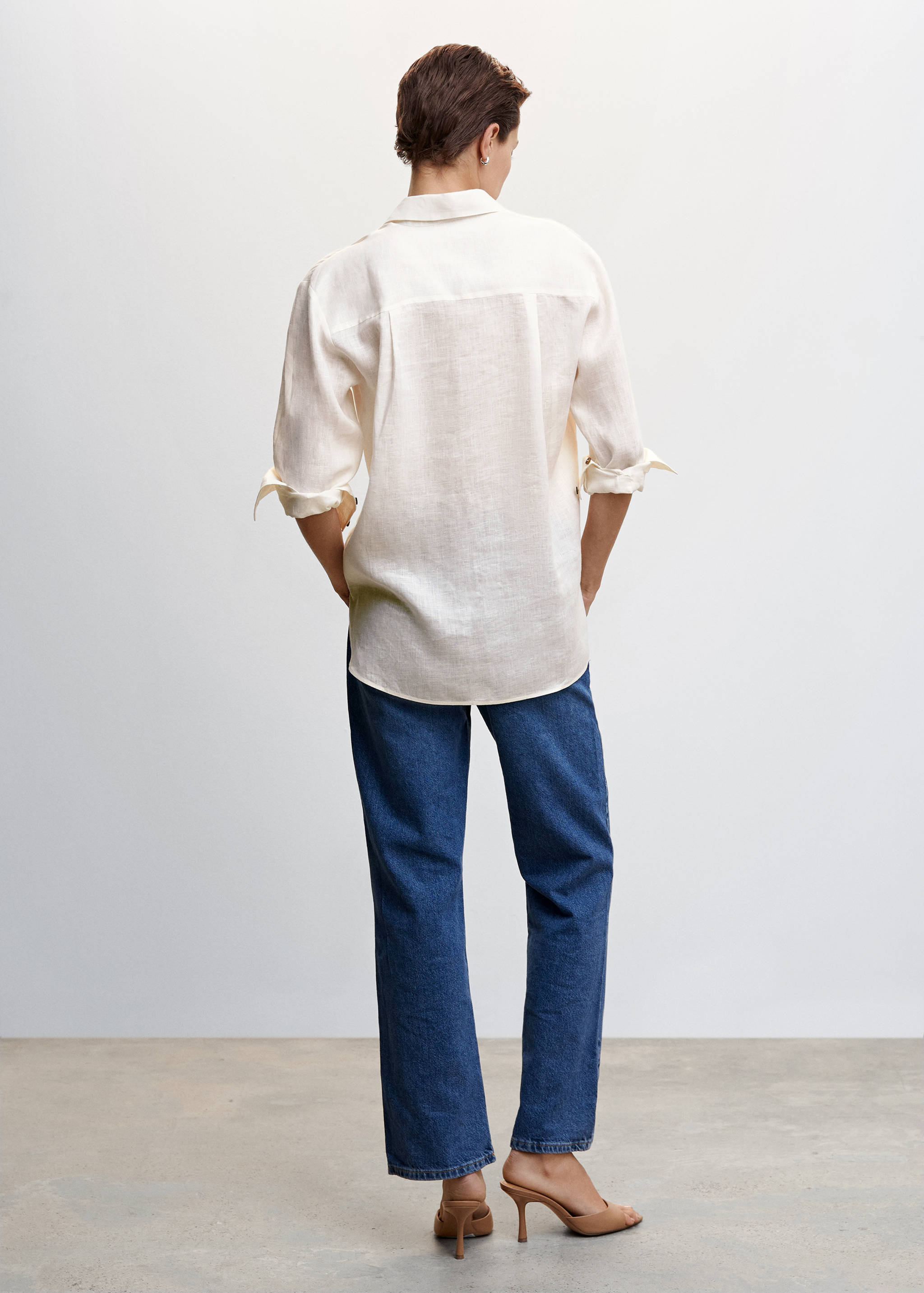 Linen 100% shirt - Reverse of the article
