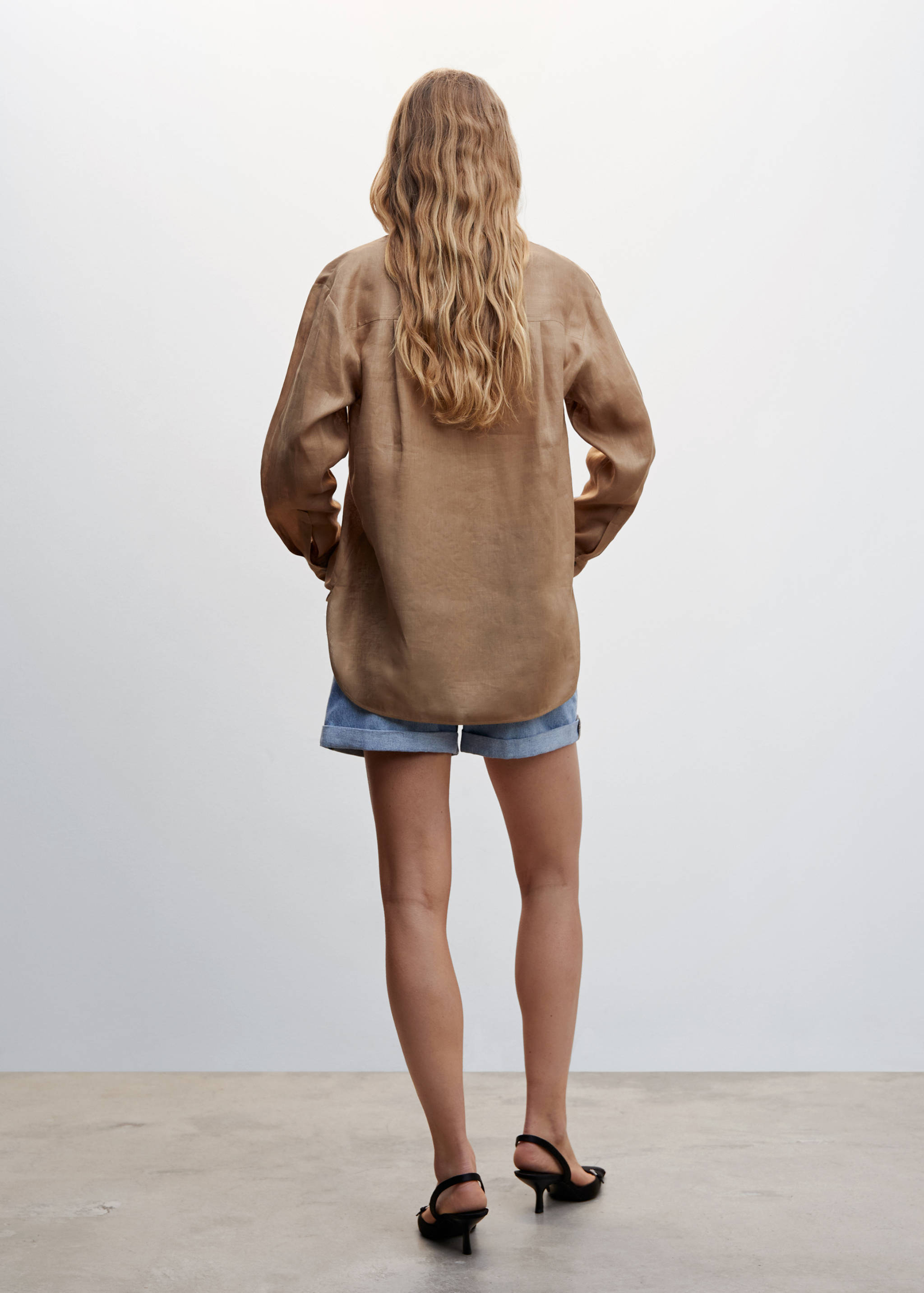 Linen 100% shirt - Reverse of the article