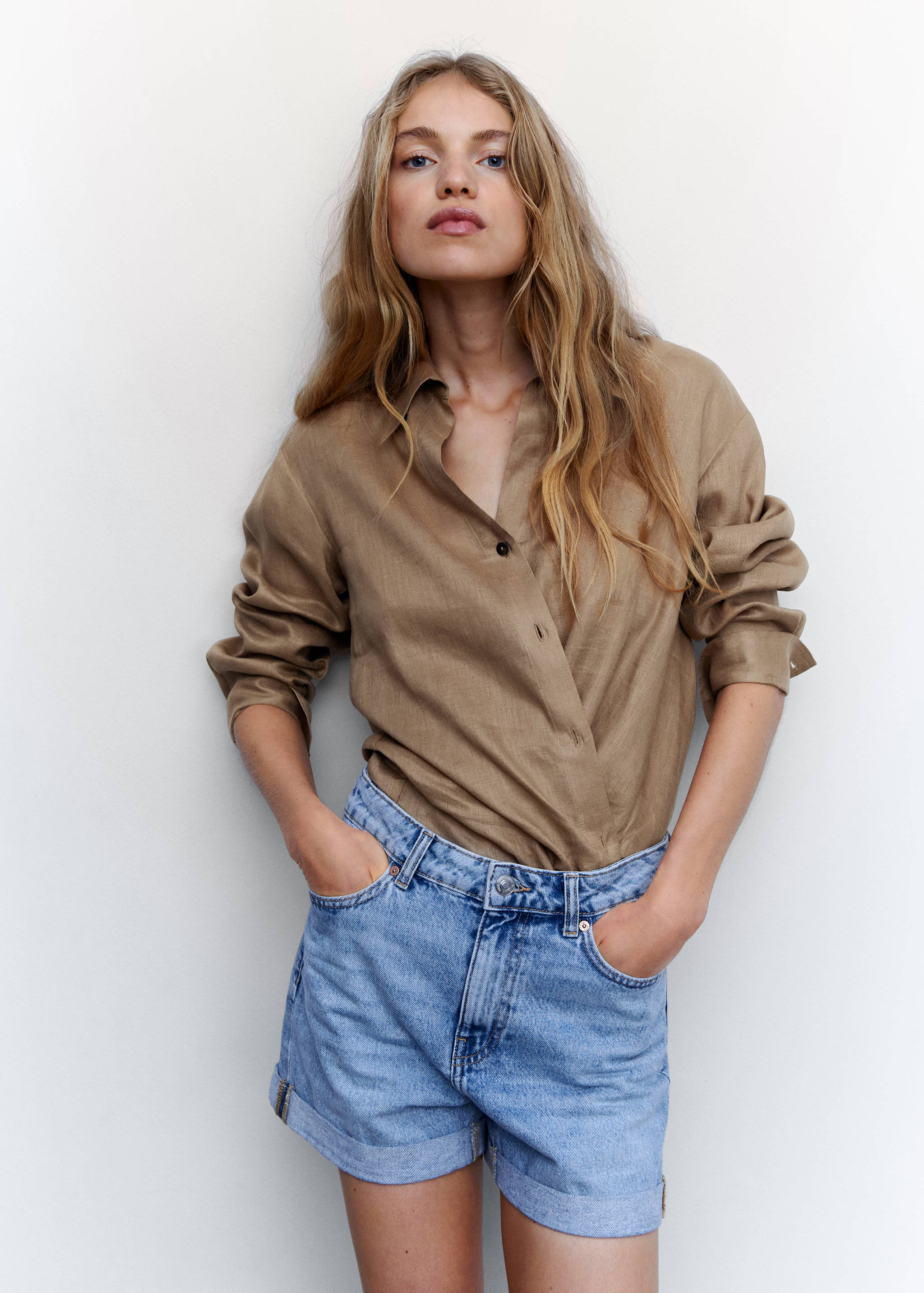 Linen 100% shirt - Details of the article 2