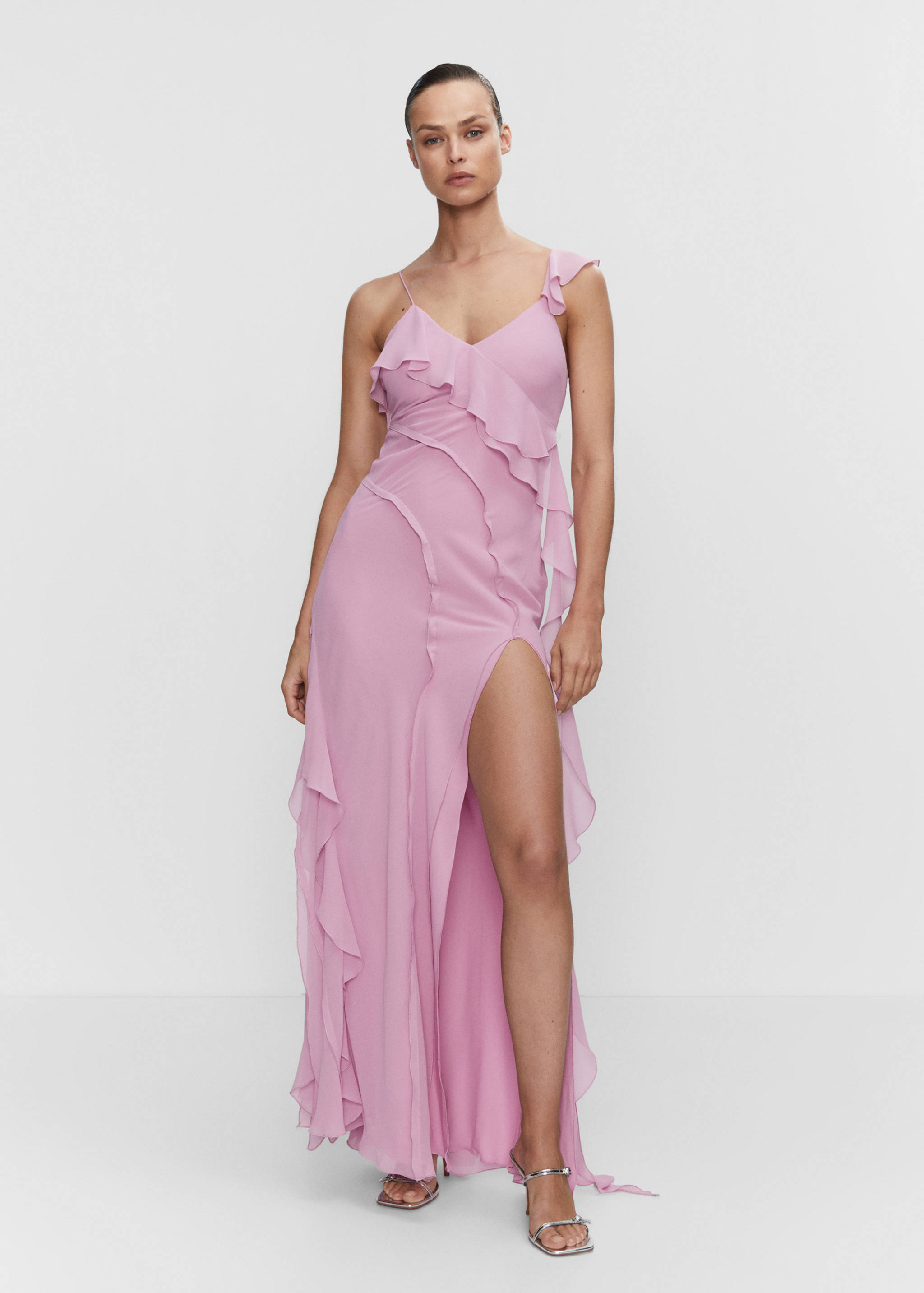 Ruffles slit dress - General plane