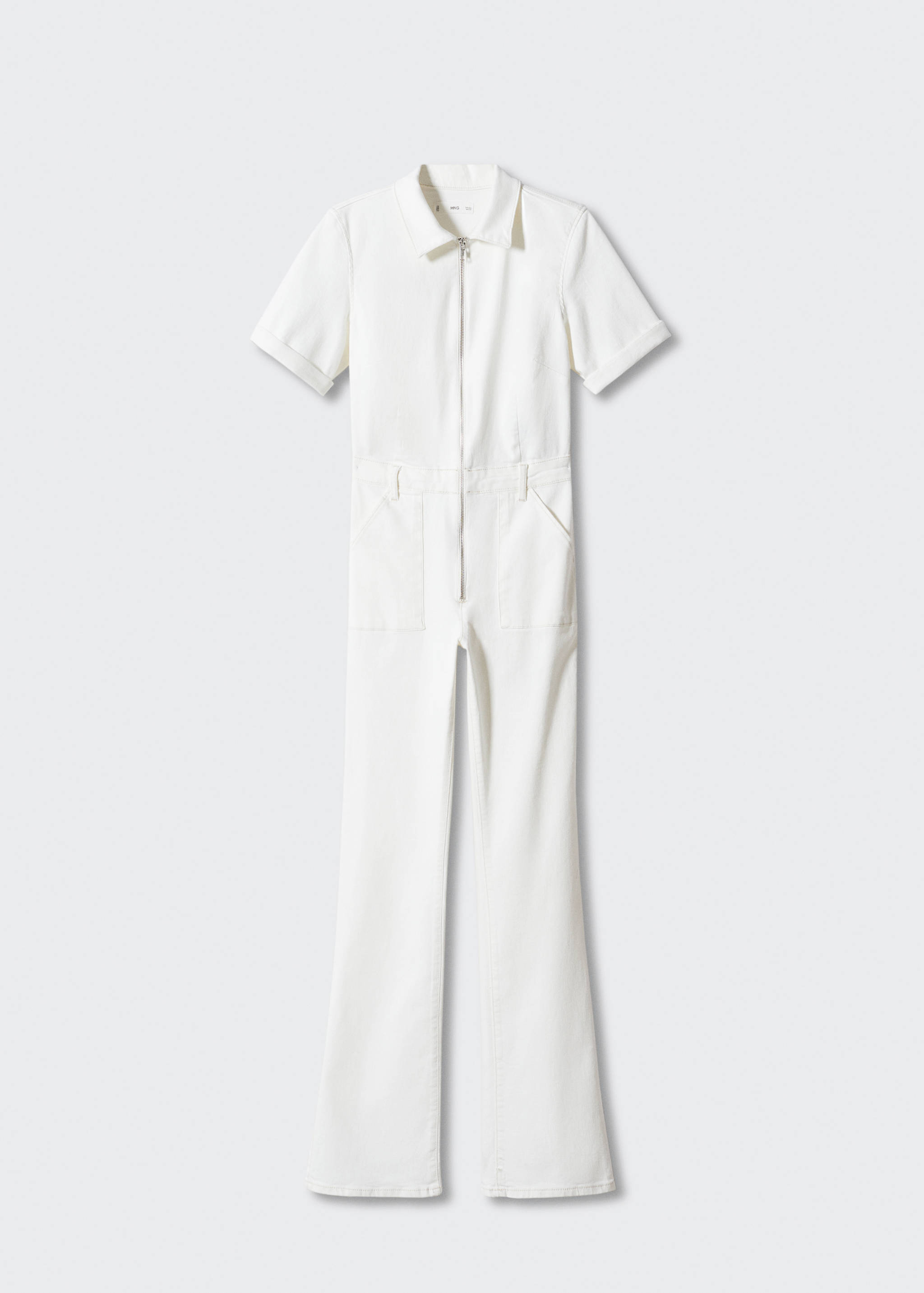 Denim zipper jumpsuit - Article without model