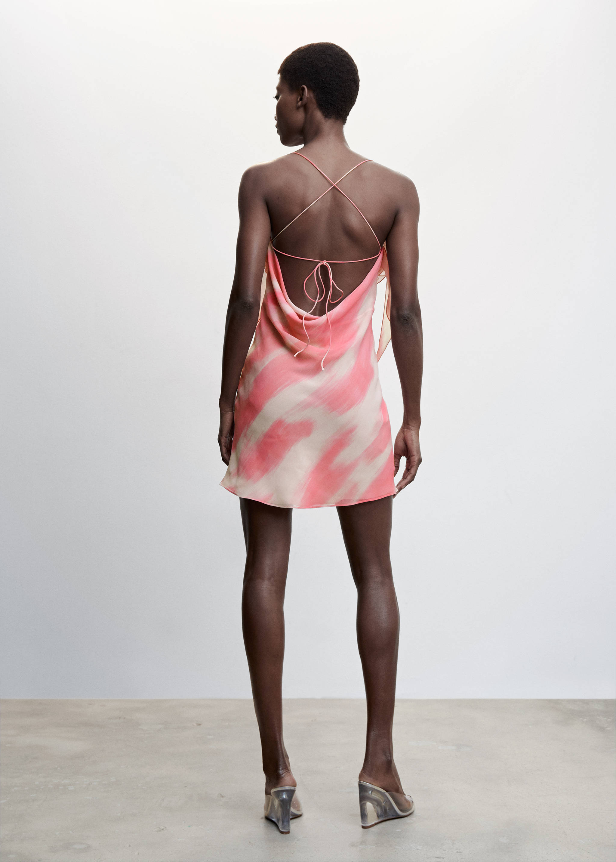 Vestido lencero maxi flores - Reverso del artículo