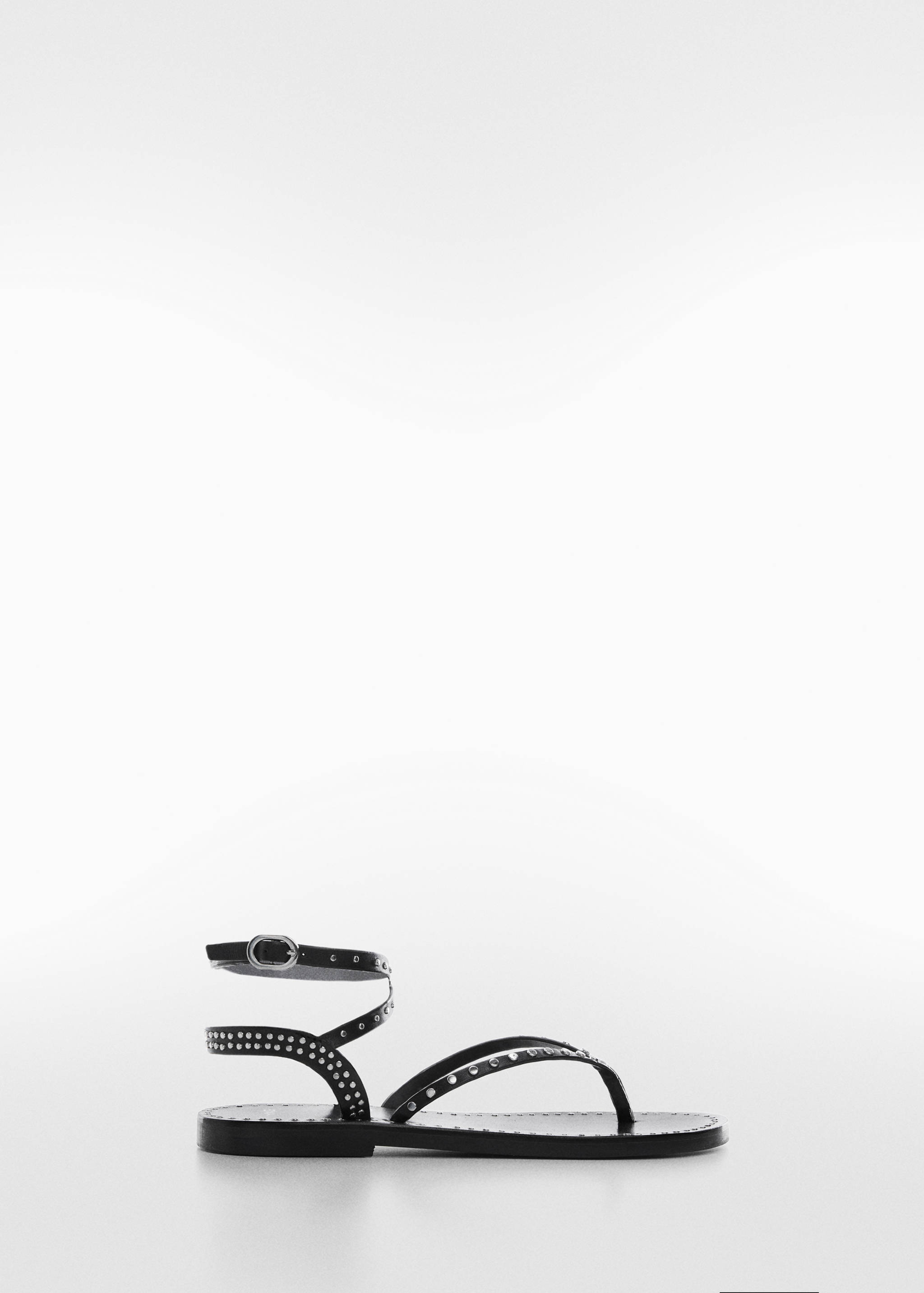 Кожаные шлепанцы с заклепками - Изделие без модели