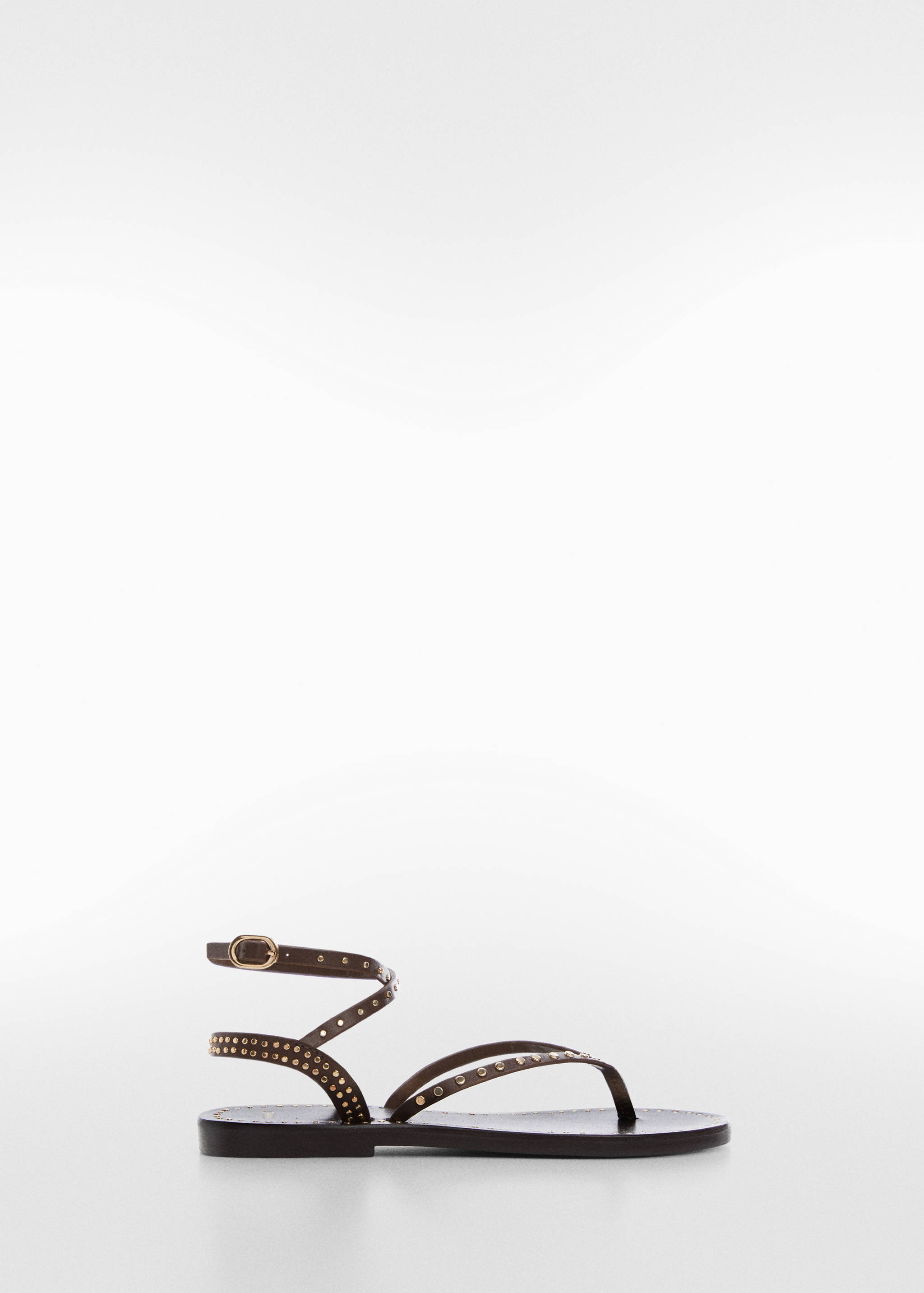 Кожаные шлепанцы с заклепками - Изделие без модели