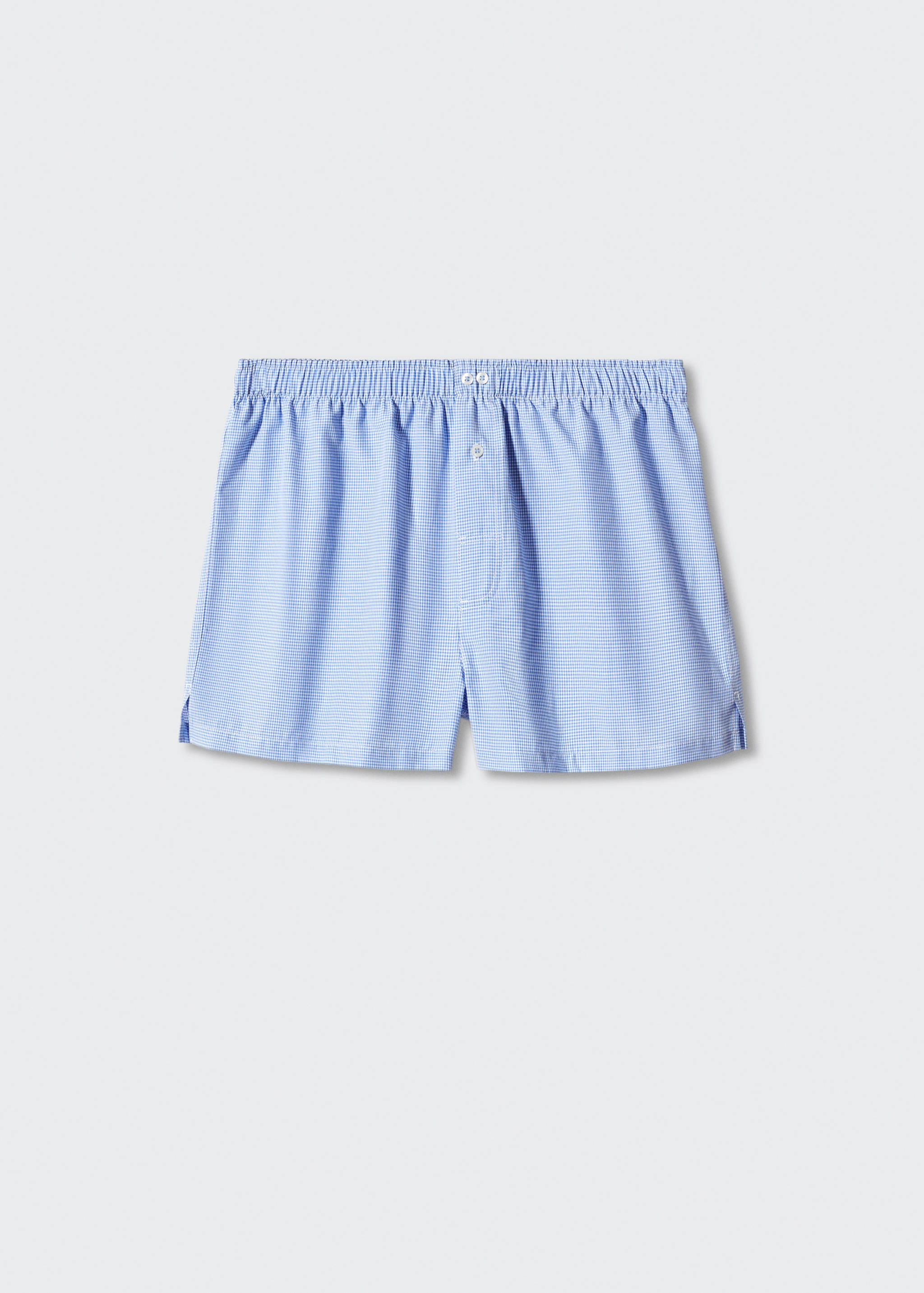 Gingham check cotton briefs - Article without model